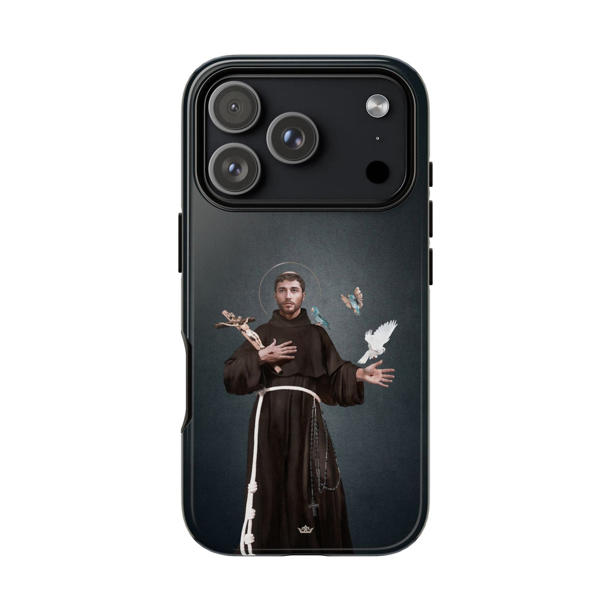 St. Francis of Assisi Hard Phone Case (Dark) Copyright VENXARA