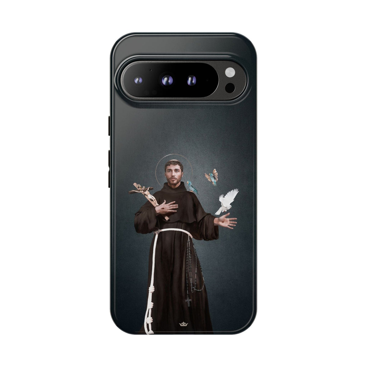 St. Francis of Assisi Hard Phone Case (Dark) Copyright VENXARA