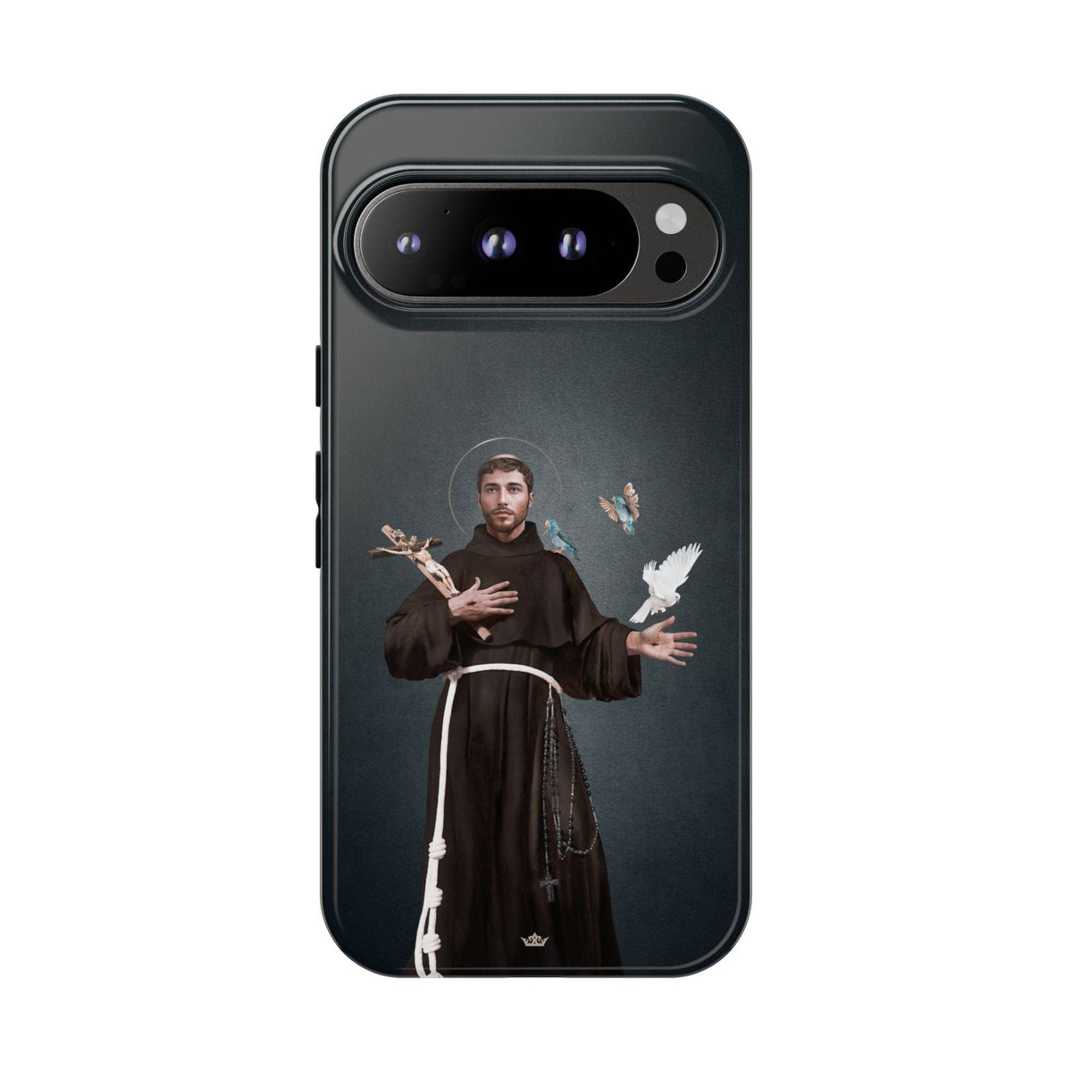 St. Francis of Assisi Hard Phone Case (Dark) Copyright VENXARA