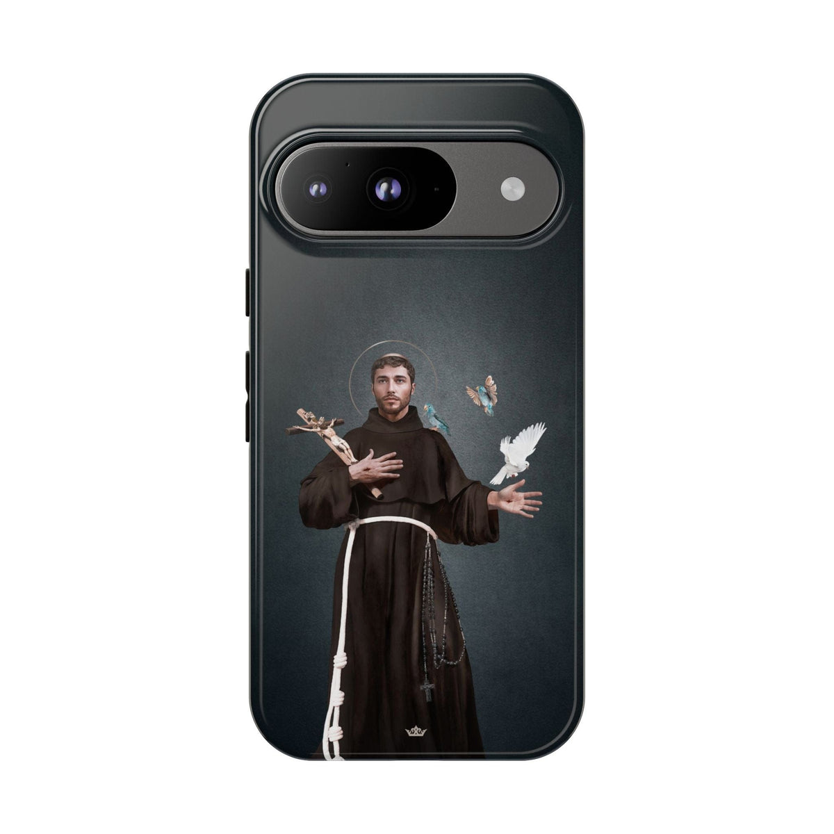 St. Francis of Assisi Hard Phone Case (Dark) Copyright VENXARA