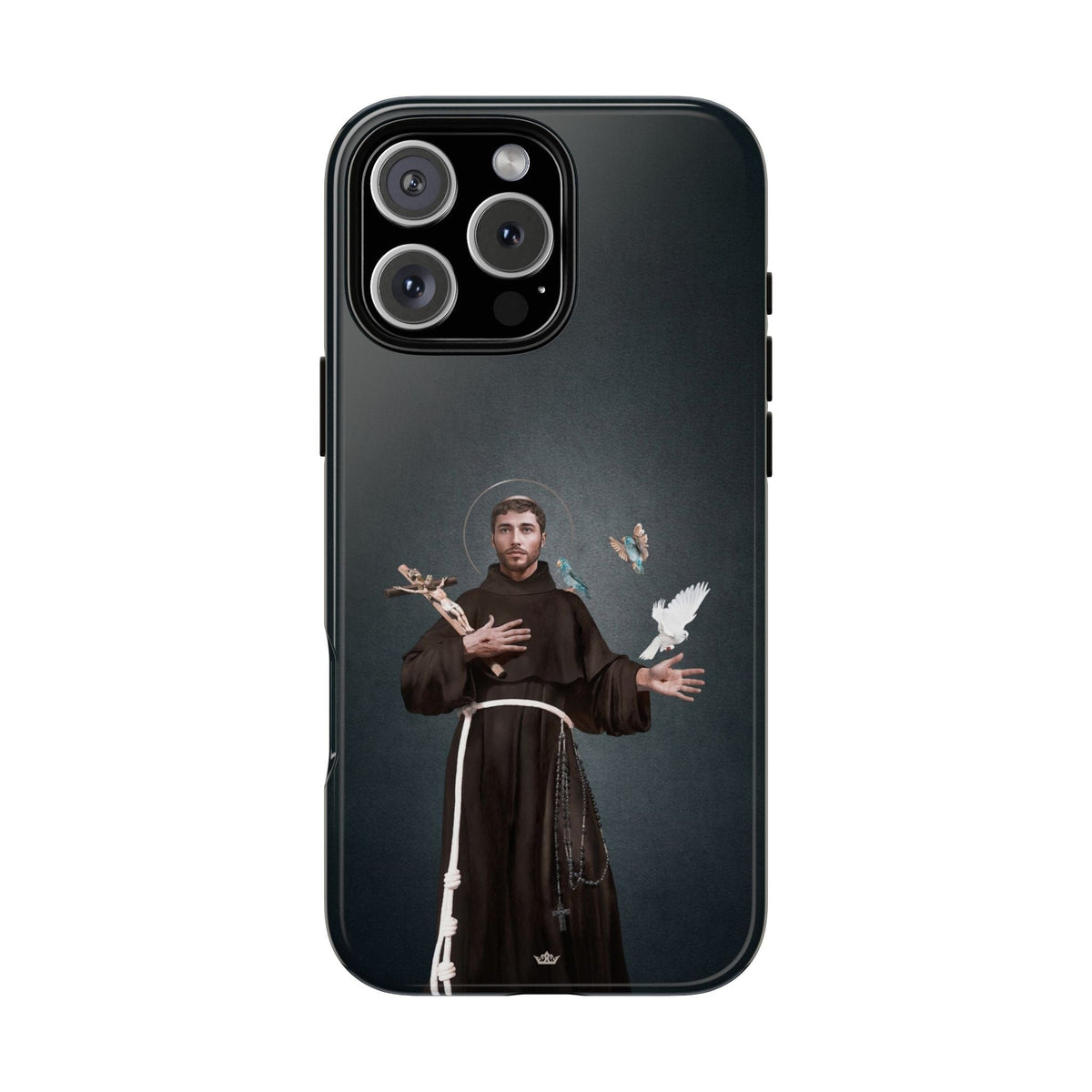 St. Francis of Assisi Hard Phone Case (Dark) Copyright VENXARA