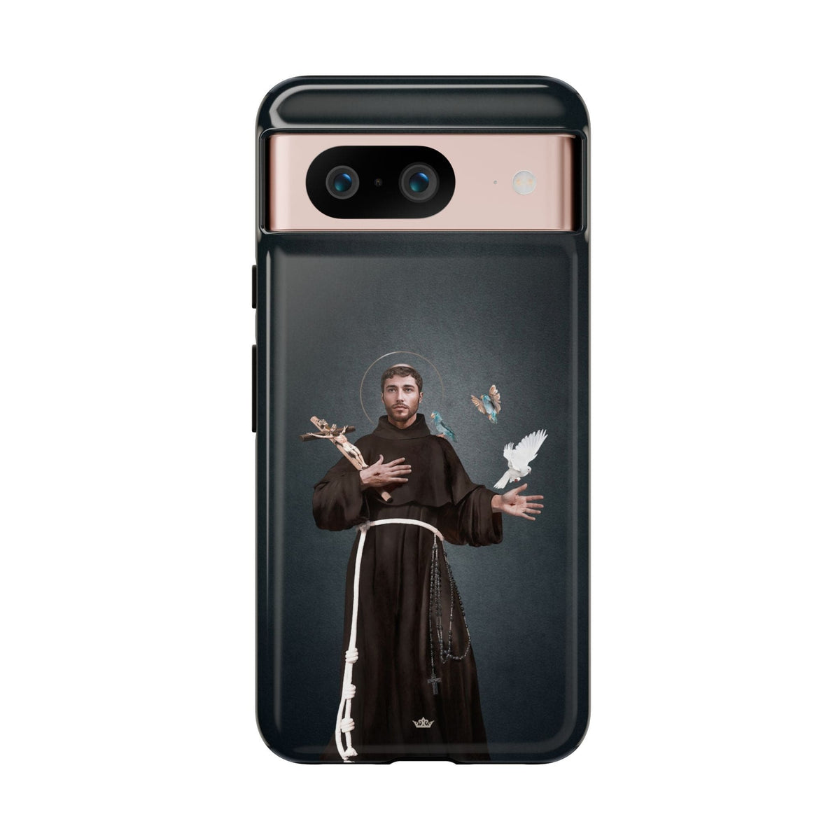 St. Francis of Assisi Hard Phone Case (Dark) Copyright VENXARA