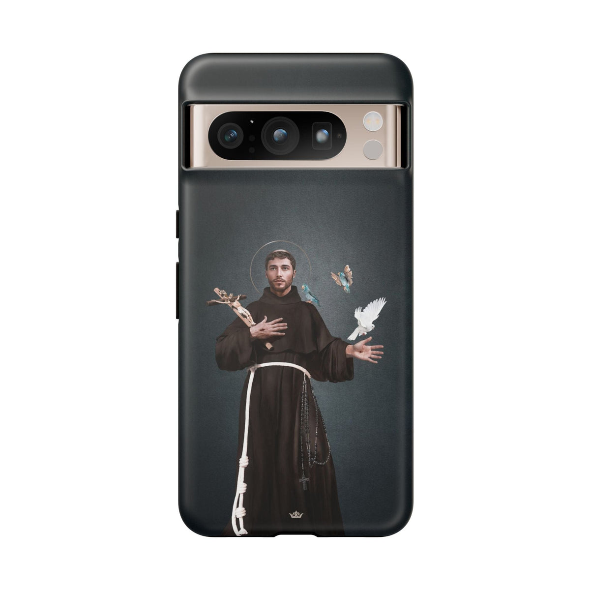 St. Francis of Assisi Hard Phone Case (Dark) Copyright VENXARA
