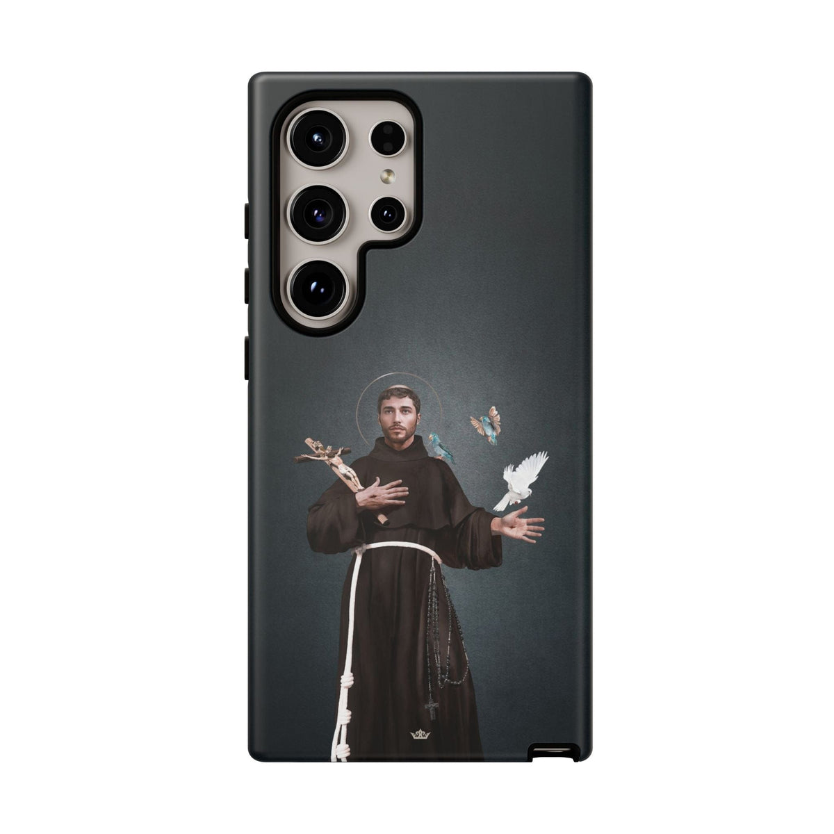 St. Francis of Assisi Hard Phone Case (Dark) Copyright VENXARA
