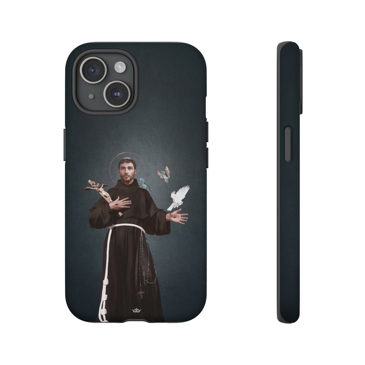 St. Francis of Assisi Hard Phone Case (Dark) Copyright VENXARA