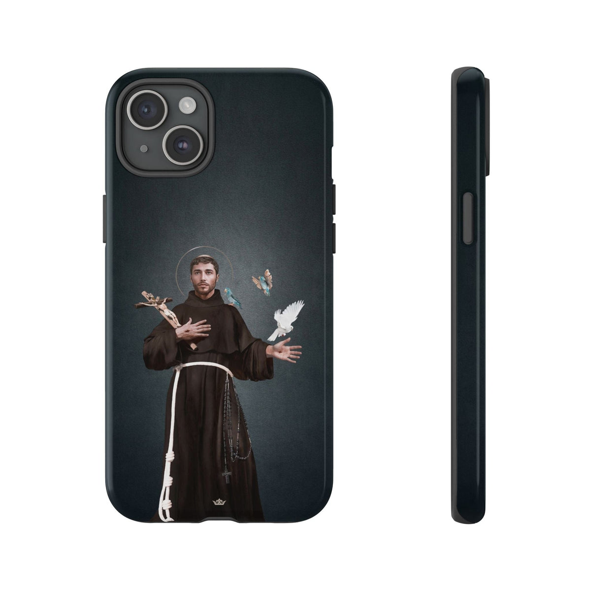 St. Francis of Assisi Hard Phone Case (Dark) Copyright VENXARA