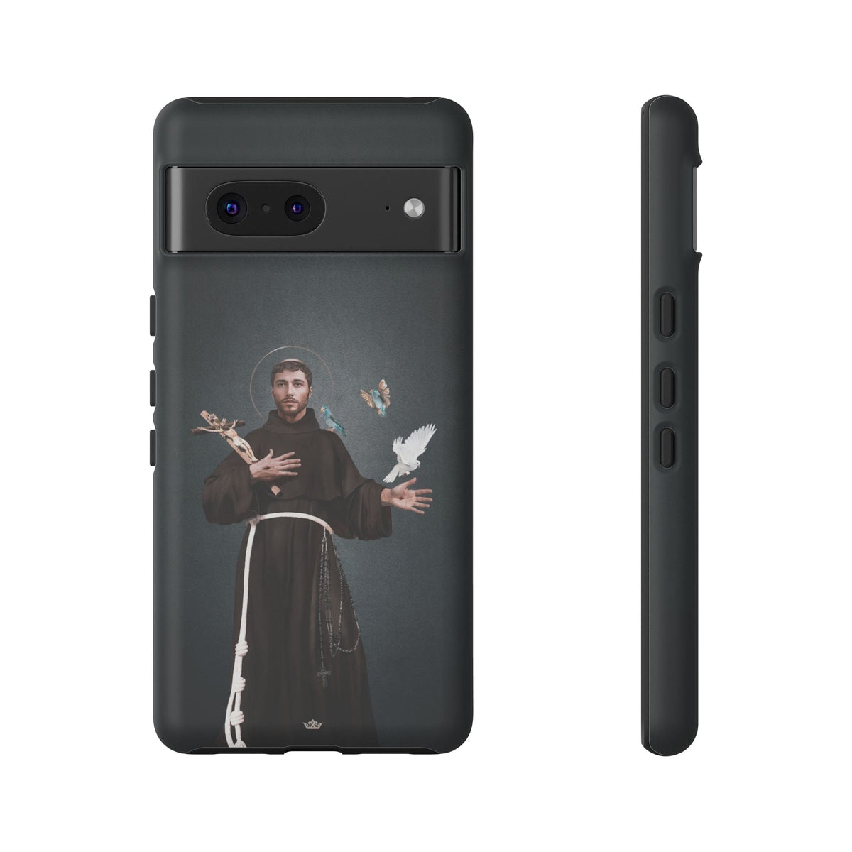 St. Francis of Assisi Hard Phone Case (Dark) Copyright VENXARA