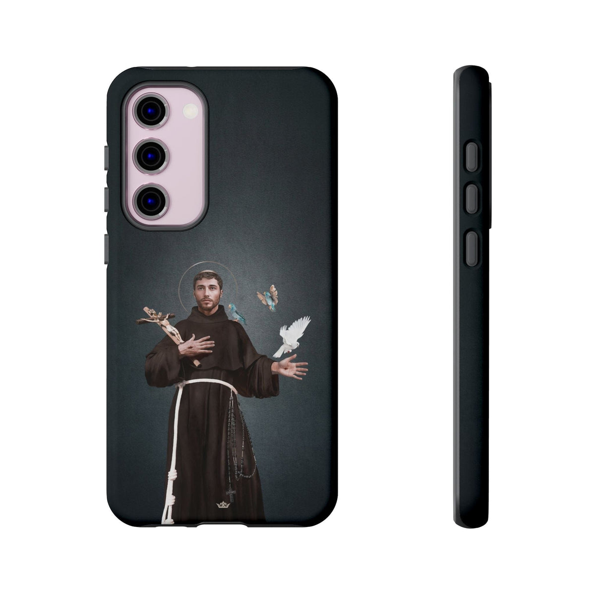 St. Francis of Assisi Hard Phone Case (Dark) Copyright VENXARA