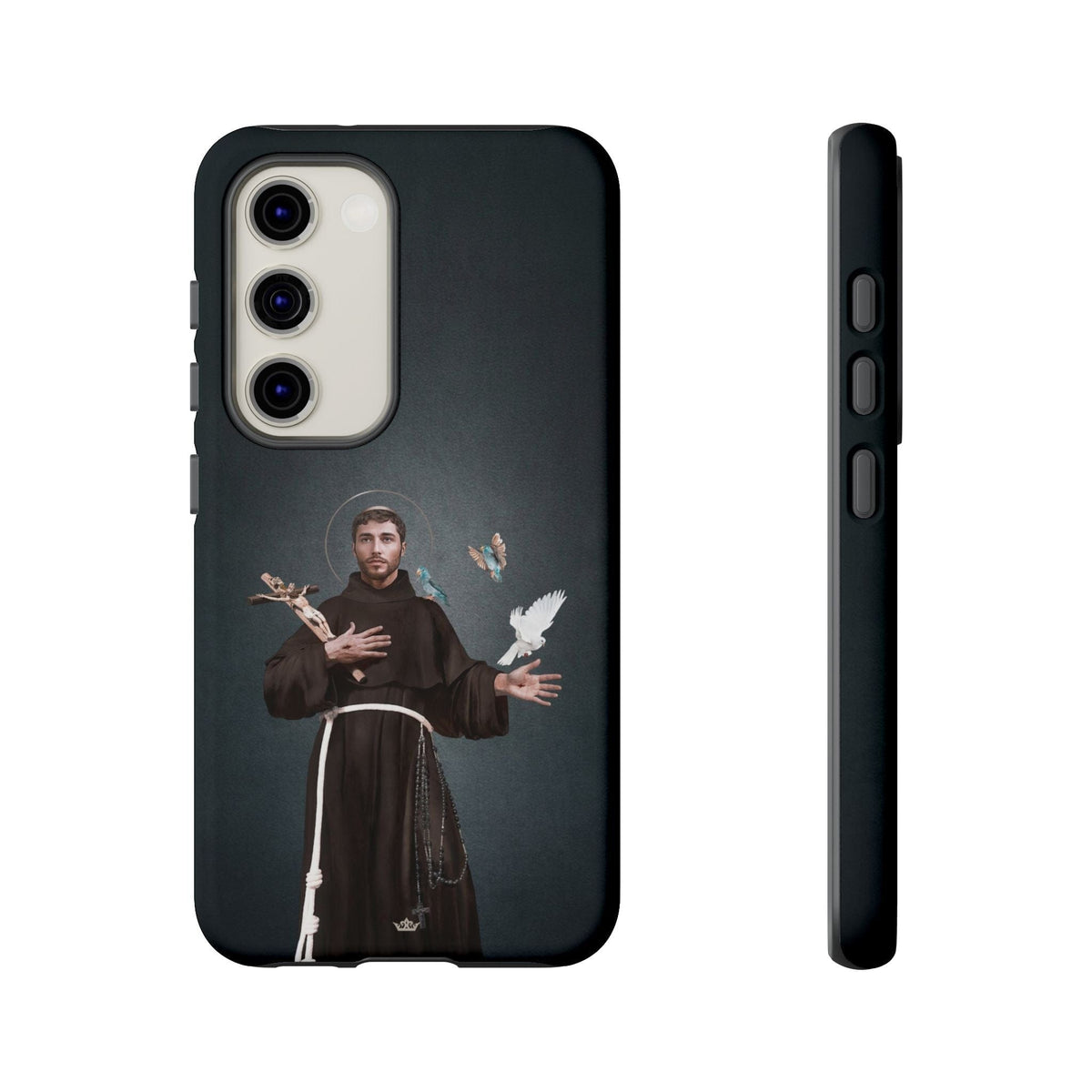 St. Francis of Assisi Hard Phone Case (Dark) Copyright VENXARA