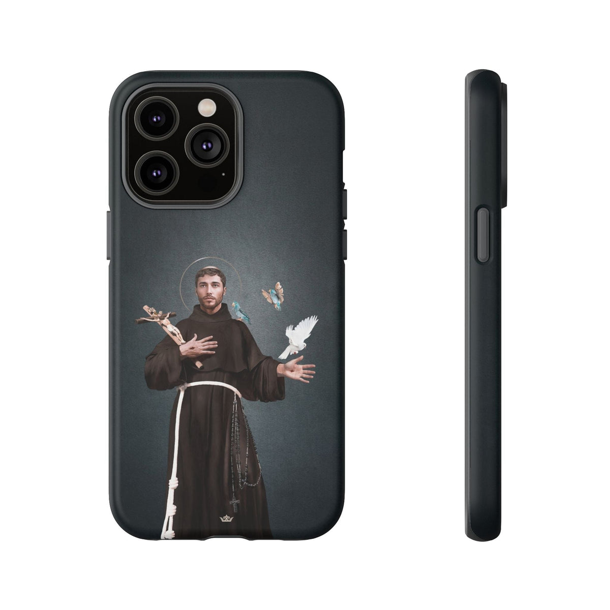St. Francis of Assisi Hard Phone Case (Dark) Copyright VENXARA