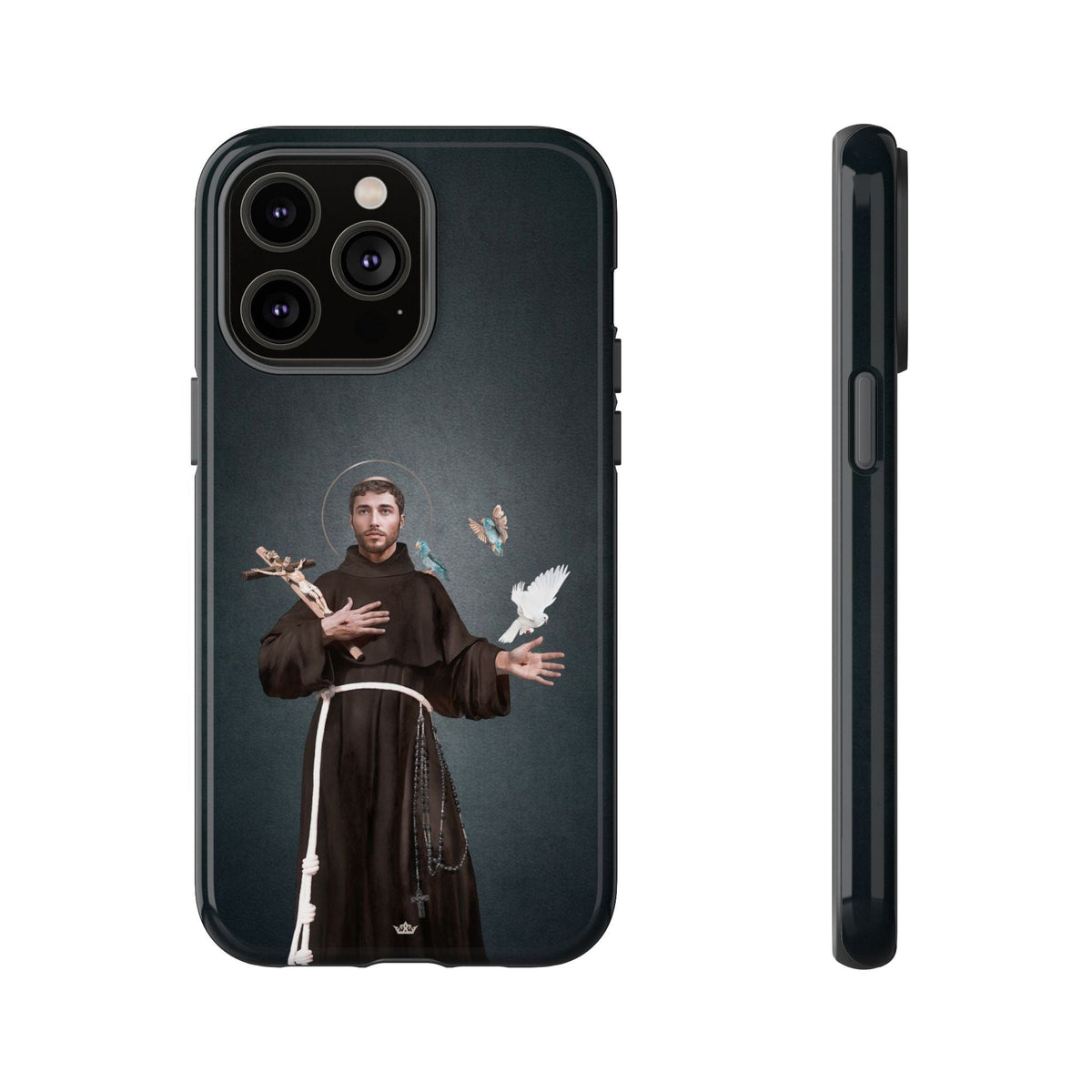 St. Francis of Assisi Hard Phone Case (Dark) Copyright VENXARA