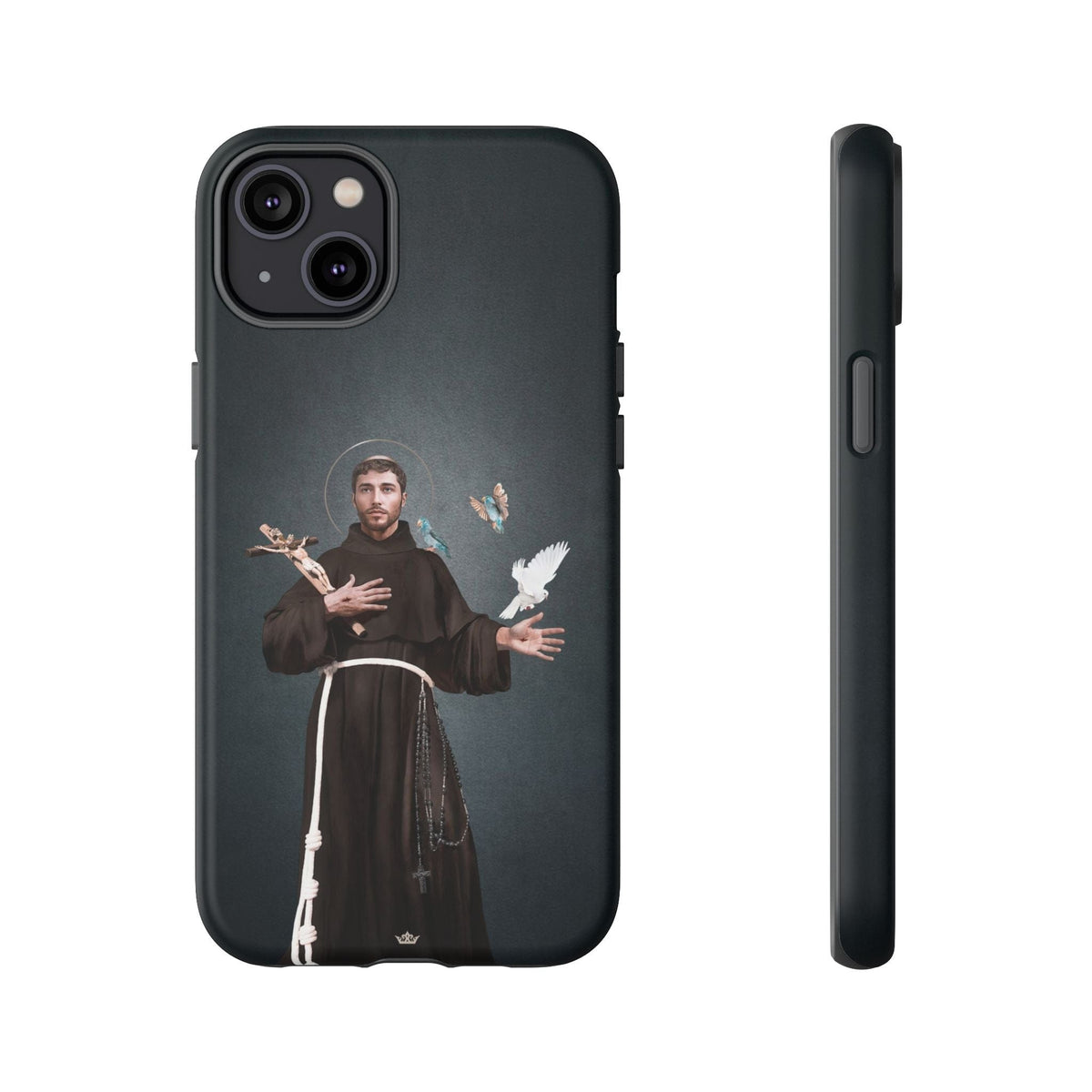 St. Francis of Assisi Hard Phone Case (Dark) Copyright VENXARA