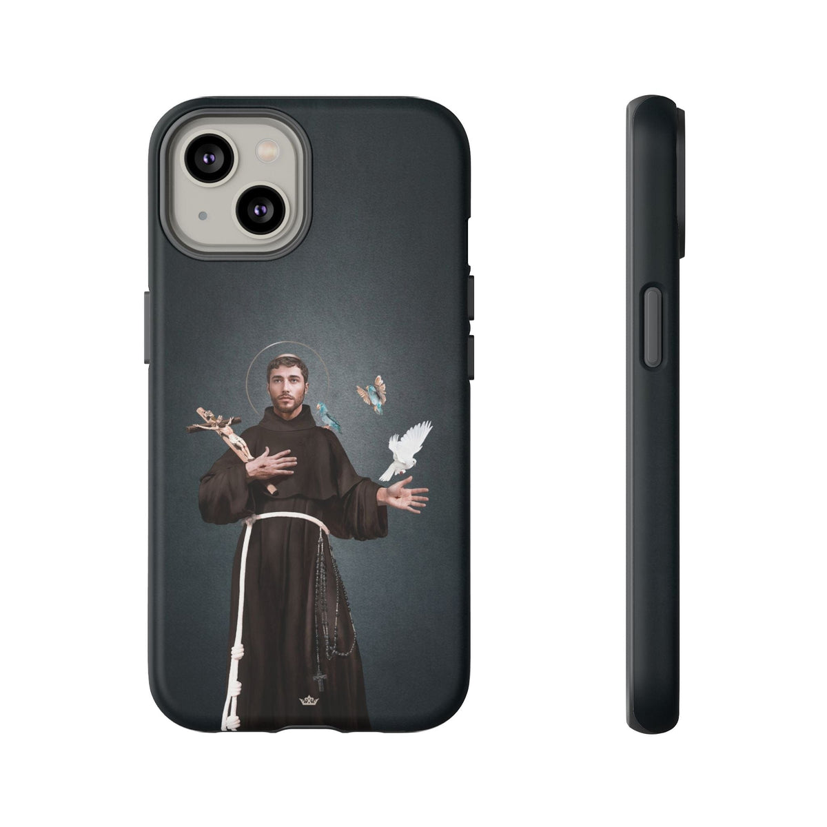 St. Francis of Assisi Hard Phone Case (Dark) Copyright VENXARA