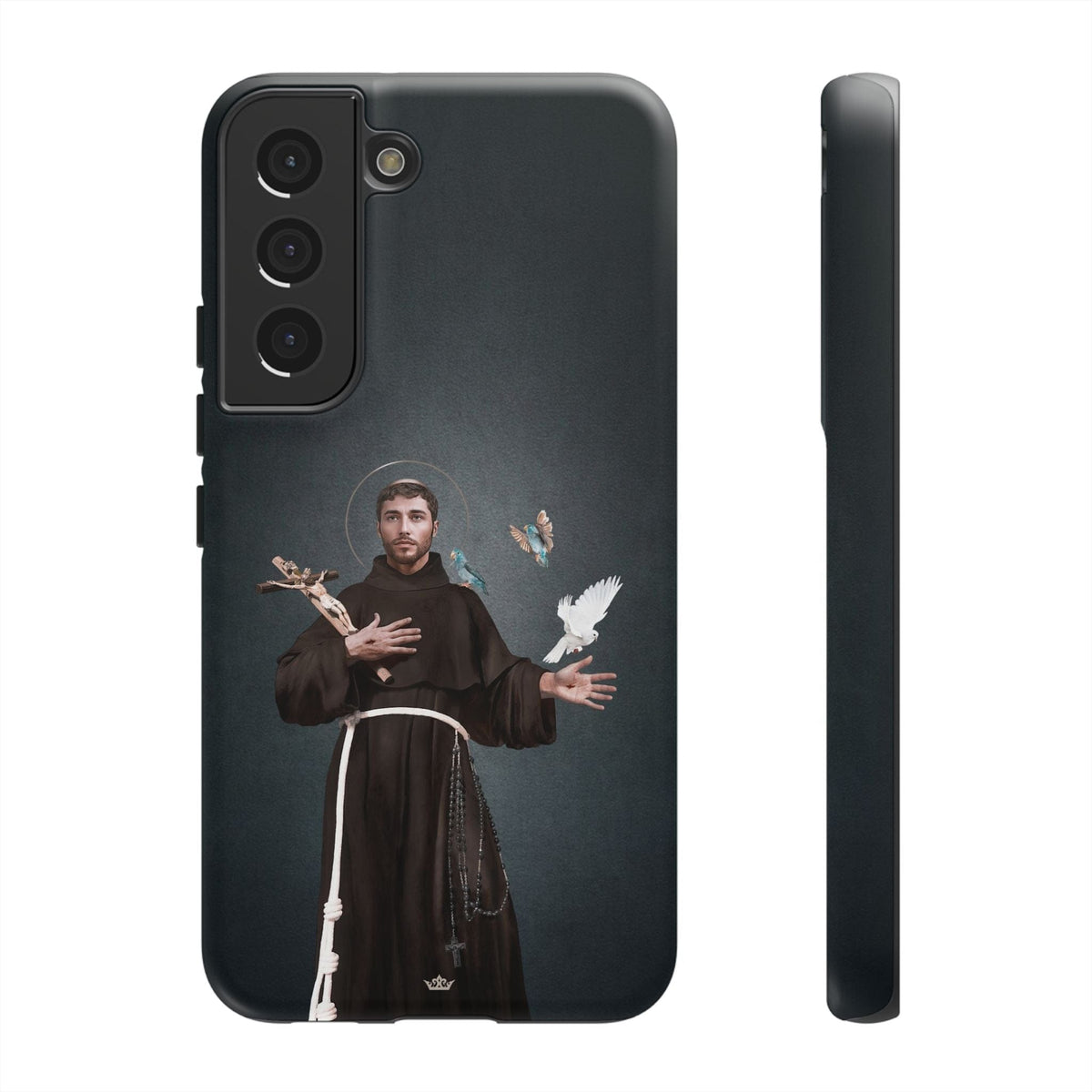 St. Francis of Assisi Hard Phone Case (Dark) Copyright VENXARA