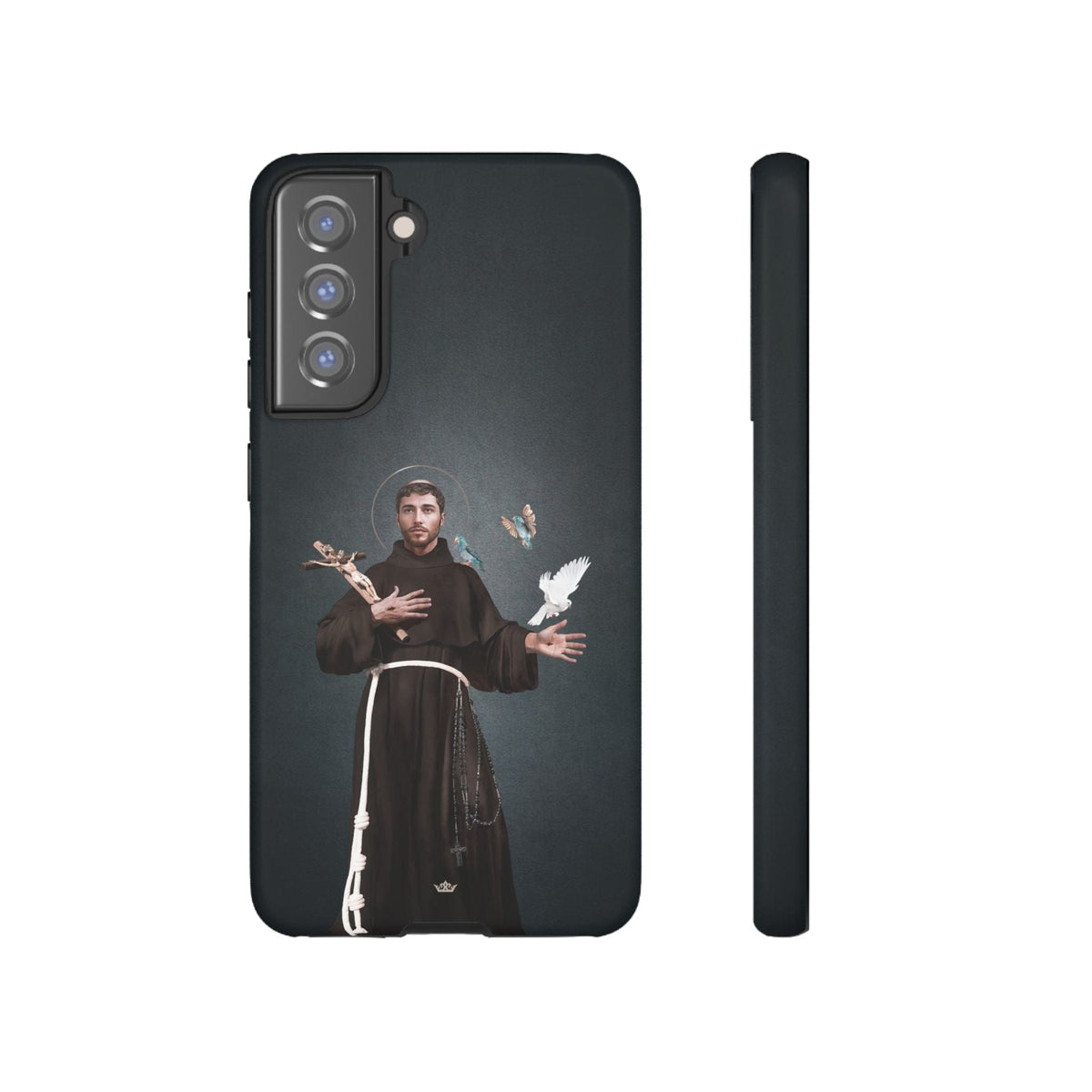 St. Francis of Assisi Hard Phone Case (Dark) Copyright VENXARA