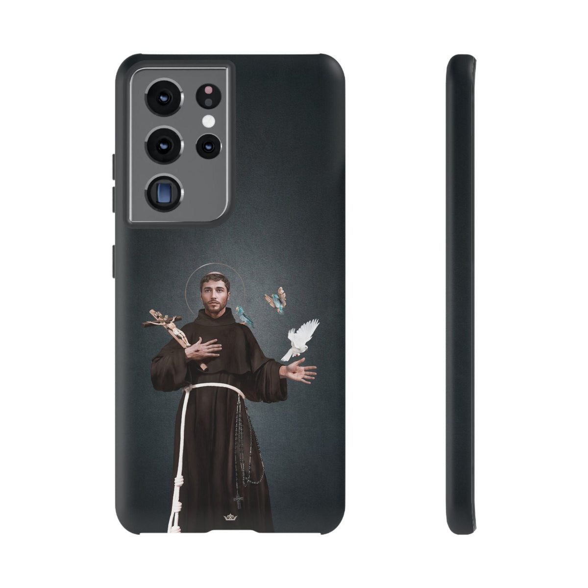 St. Francis of Assisi Hard Phone Case (Dark) Copyright VENXARA