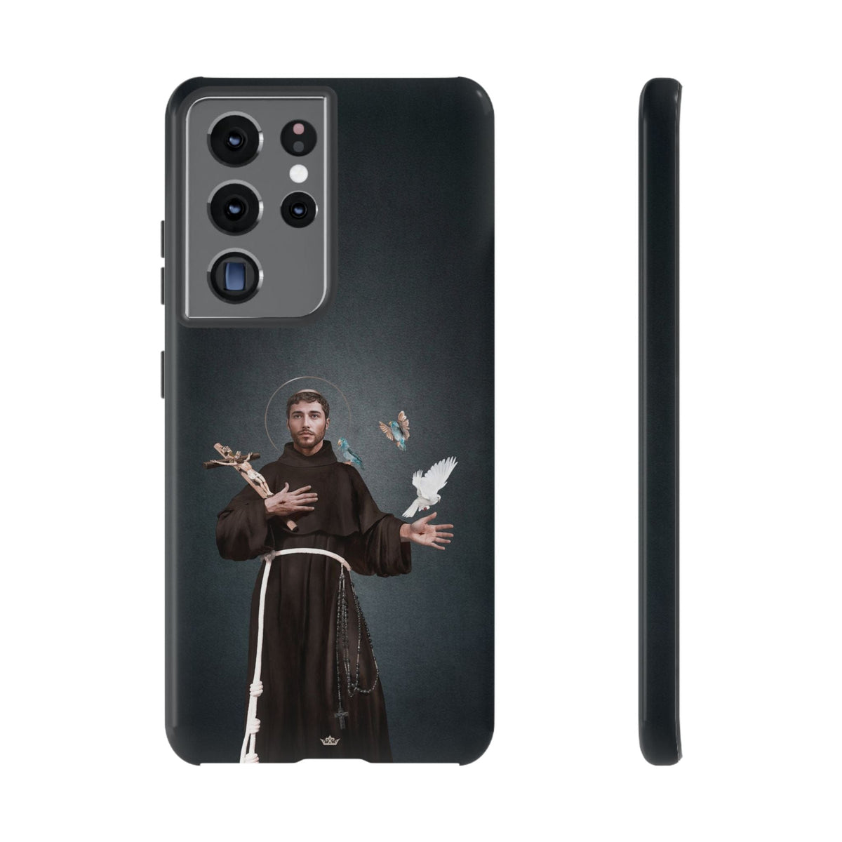 St. Francis of Assisi Hard Phone Case (Dark) Copyright VENXARA