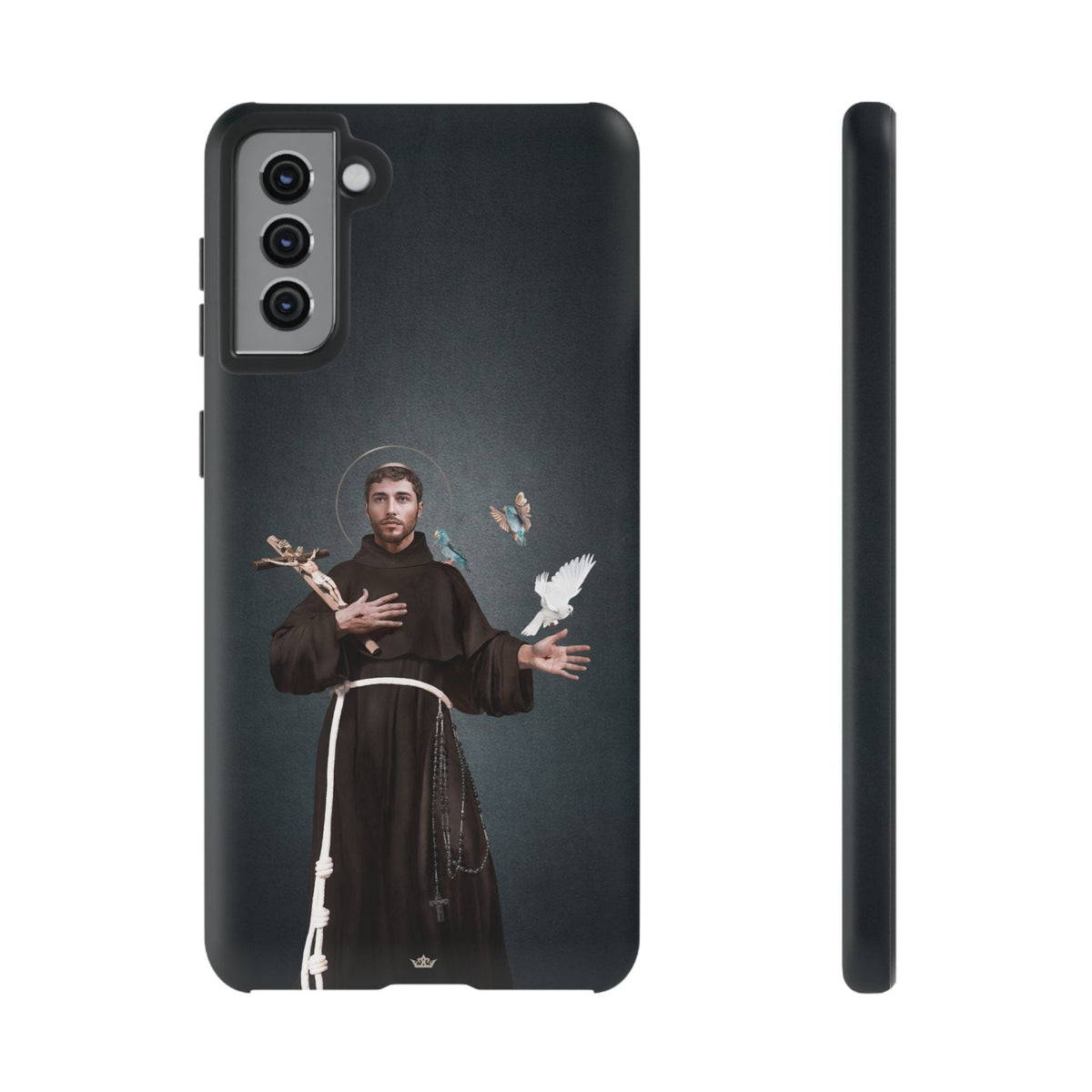 St. Francis of Assisi Hard Phone Case (Dark) Copyright VENXARA