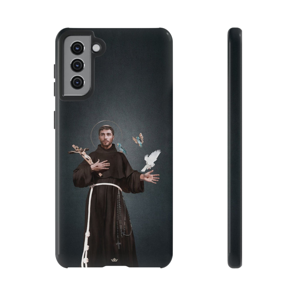 St. Francis of Assisi Hard Phone Case (Dark) Copyright VENXARA