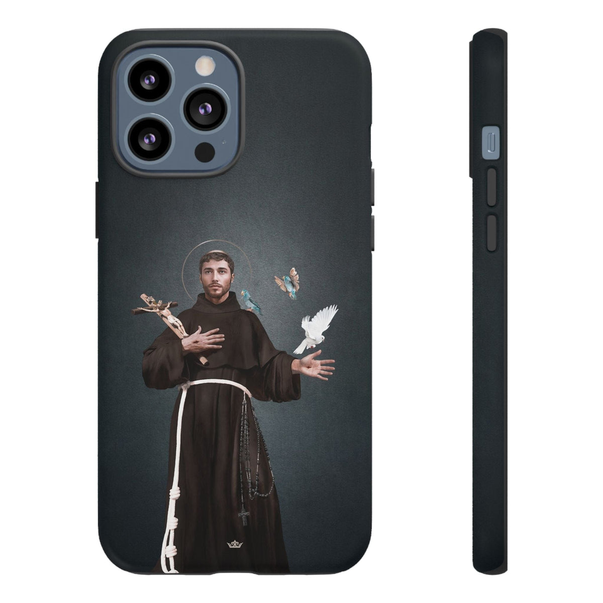 St. Francis of Assisi Hard Phone Case (Dark) Copyright VENXARA