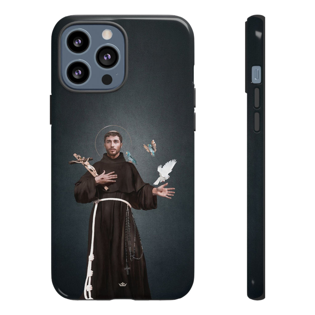 St. Francis of Assisi Hard Phone Case (Dark) Copyright VENXARA