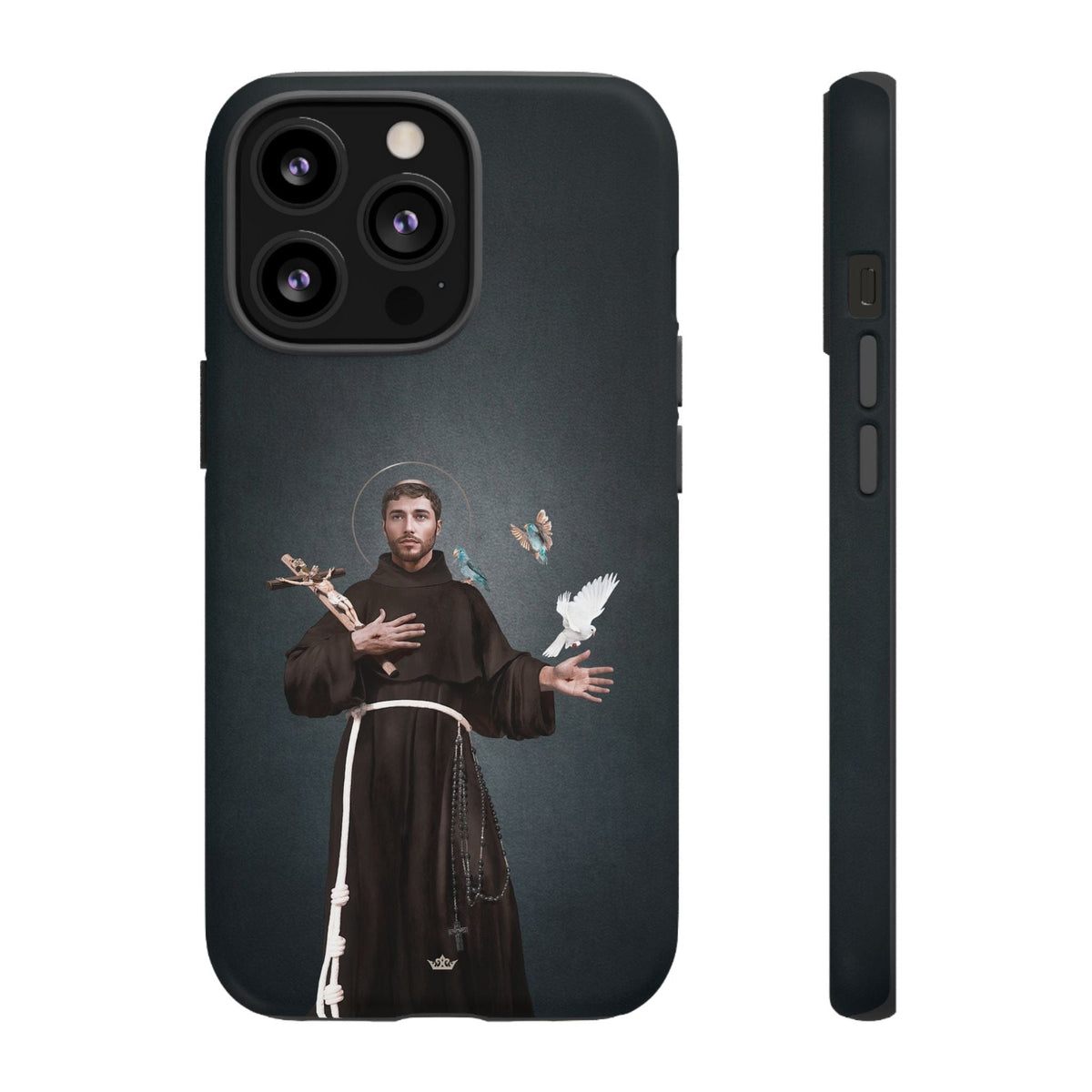 St. Francis of Assisi Hard Phone Case (Dark) Copyright VENXARA