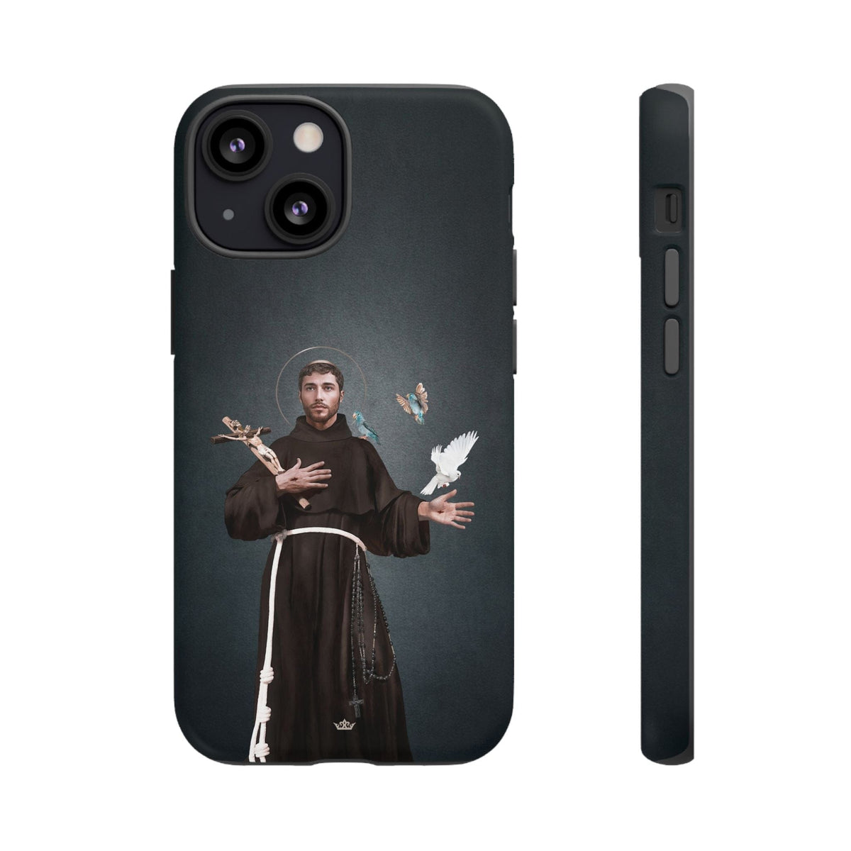 St. Francis of Assisi Hard Phone Case (Dark) Copyright VENXARA