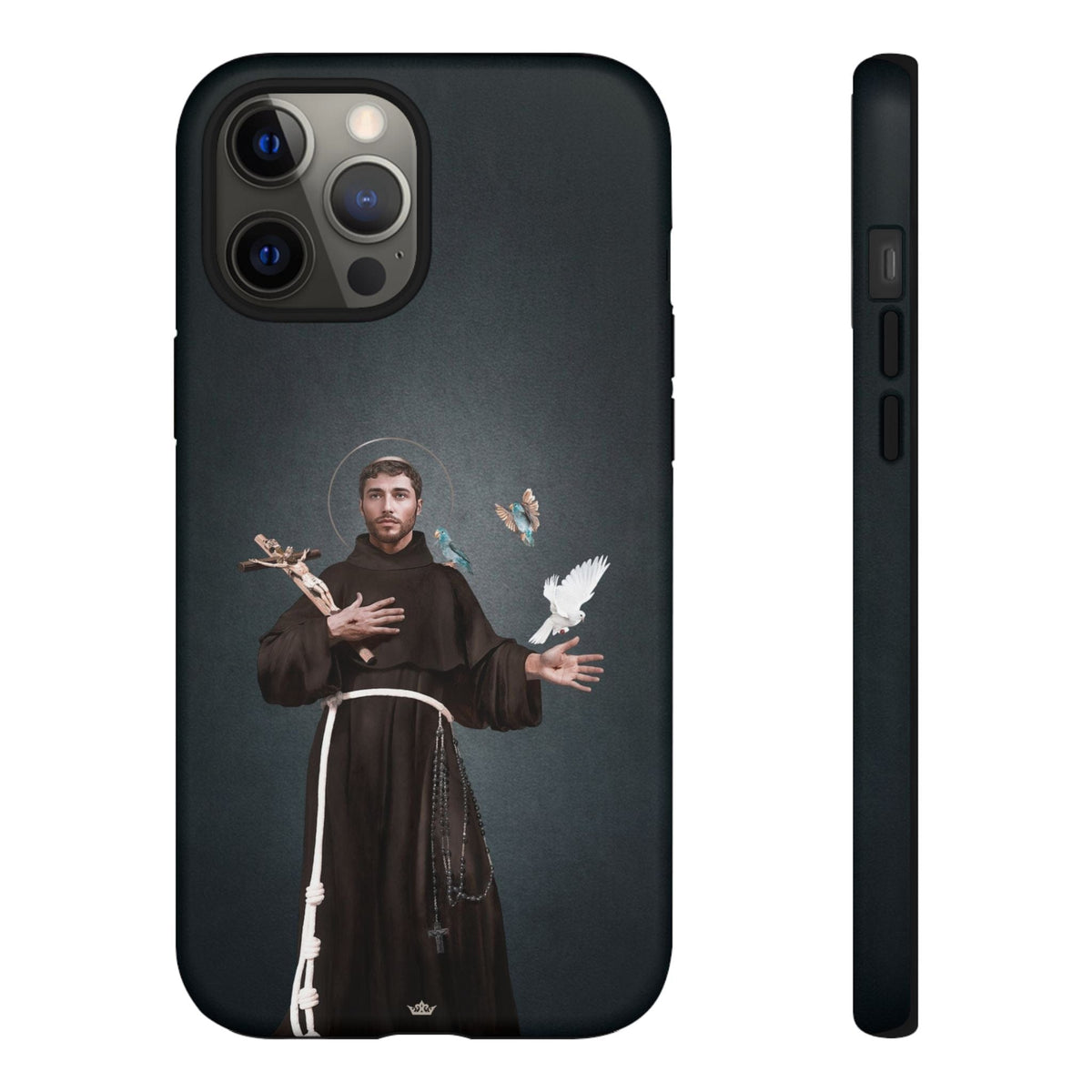 St. Francis of Assisi Hard Phone Case (Dark) Copyright VENXARA