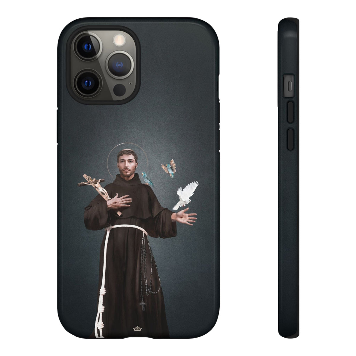 St. Francis of Assisi Hard Phone Case (Dark) Copyright VENXARA