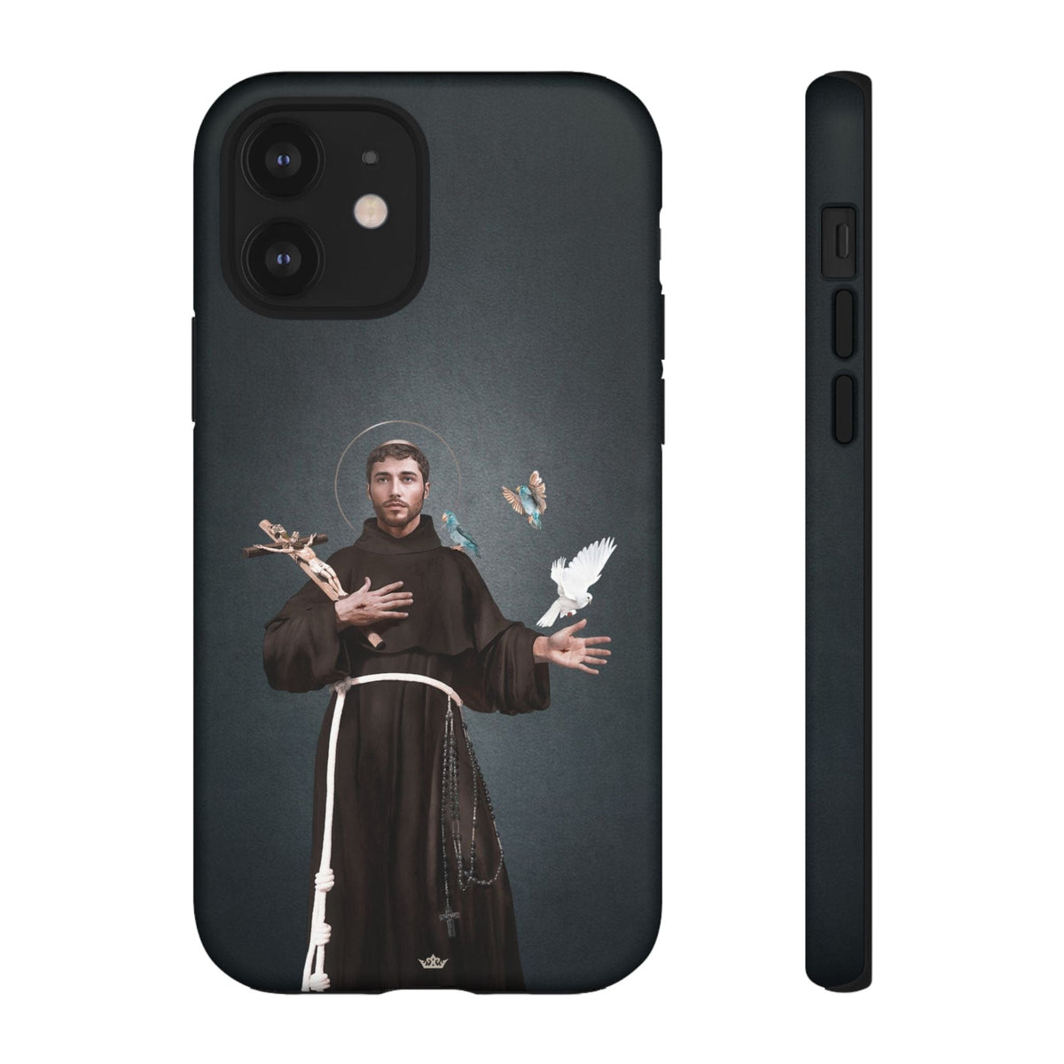 St. Francis of Assisi Hard Phone Case (Dark) Copyright VENXARA