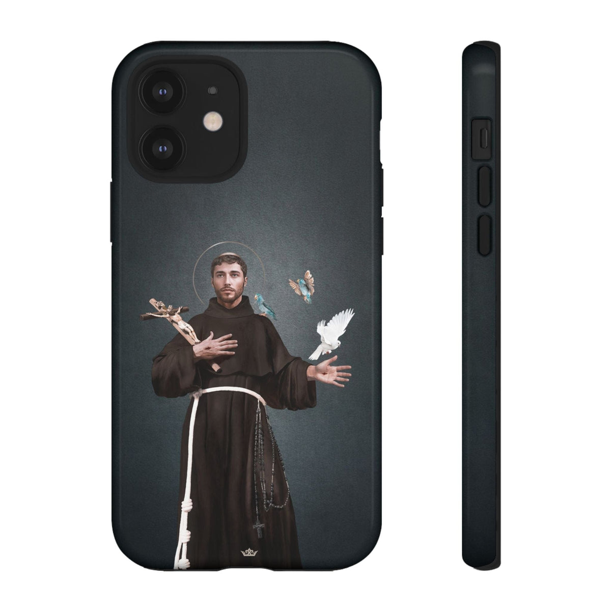 St. Francis of Assisi Hard Phone Case (Dark) Copyright VENXARA
