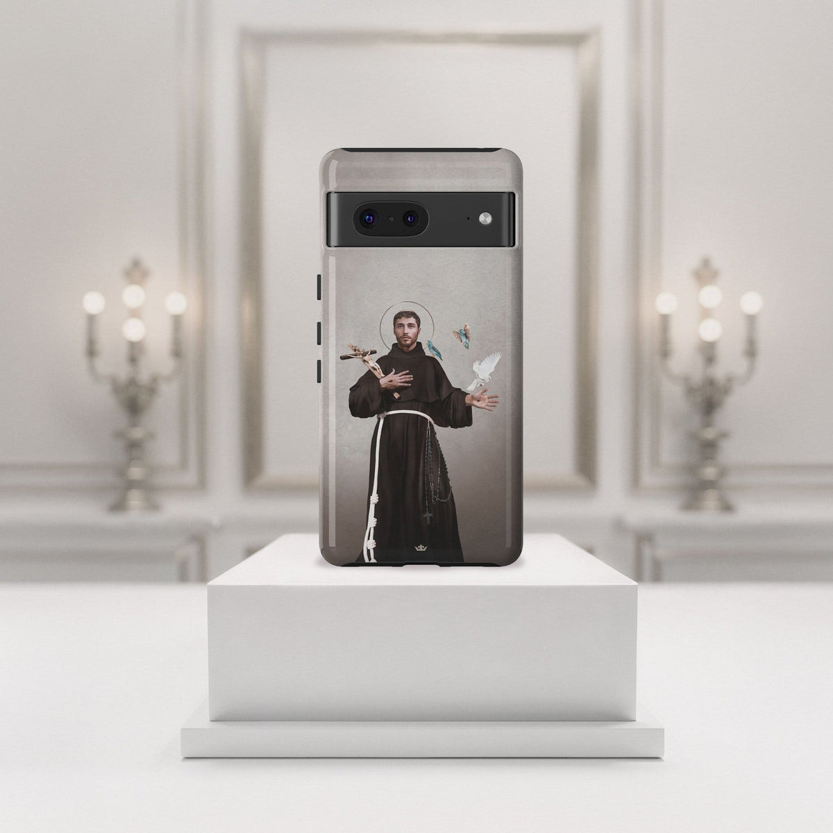 St. Francis of Assisi Hard Phone Case (Light) Copyright VENXARA