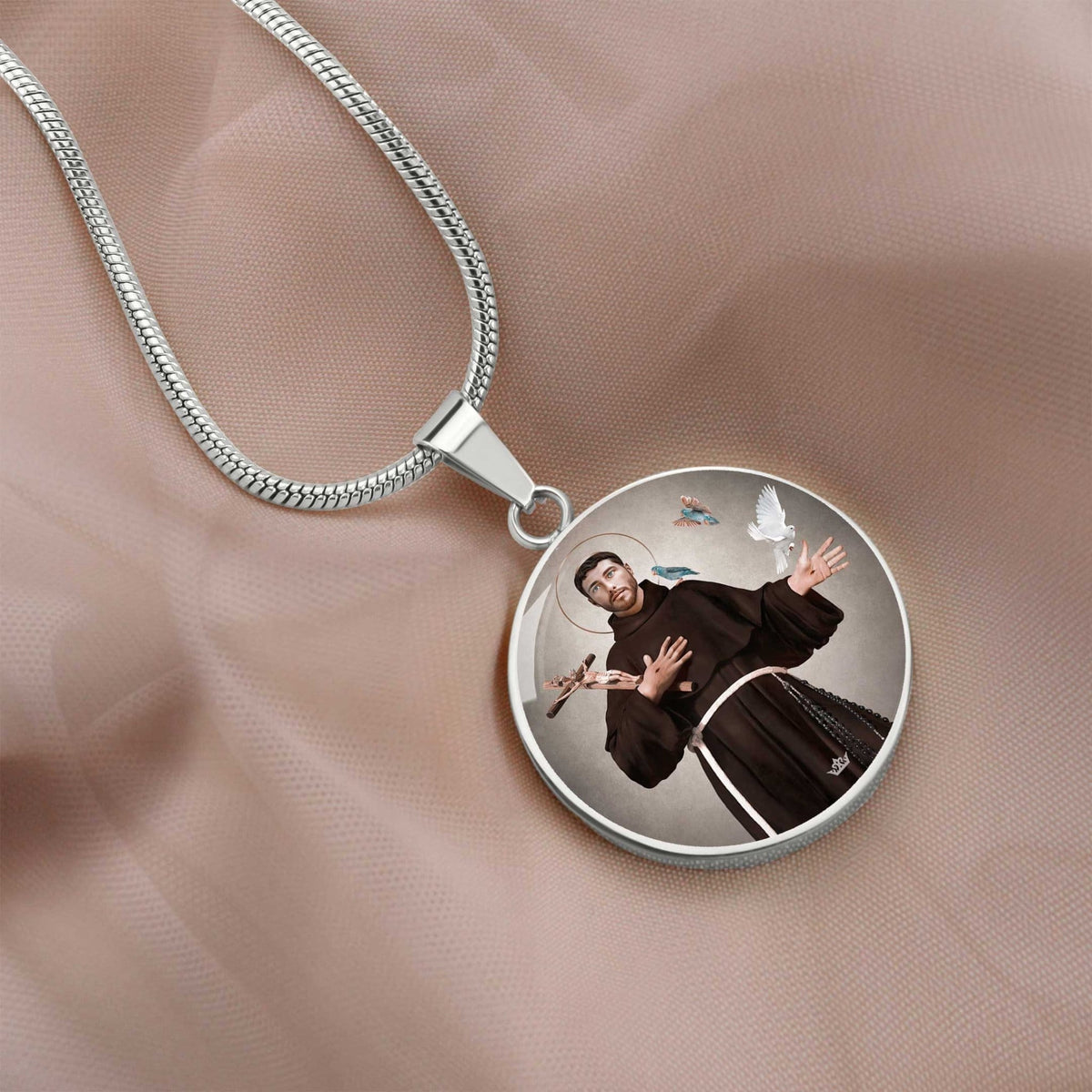 St. Francis of Assisi Pendant Necklace Copyright VENXARA