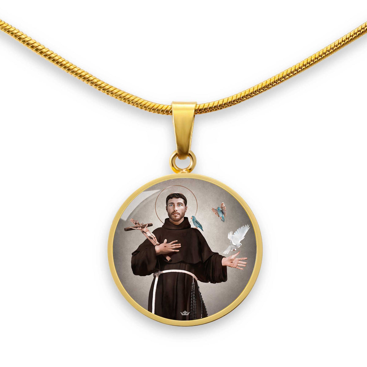 St. Francis of Assisi Pendant Necklace Copyright VENXARA