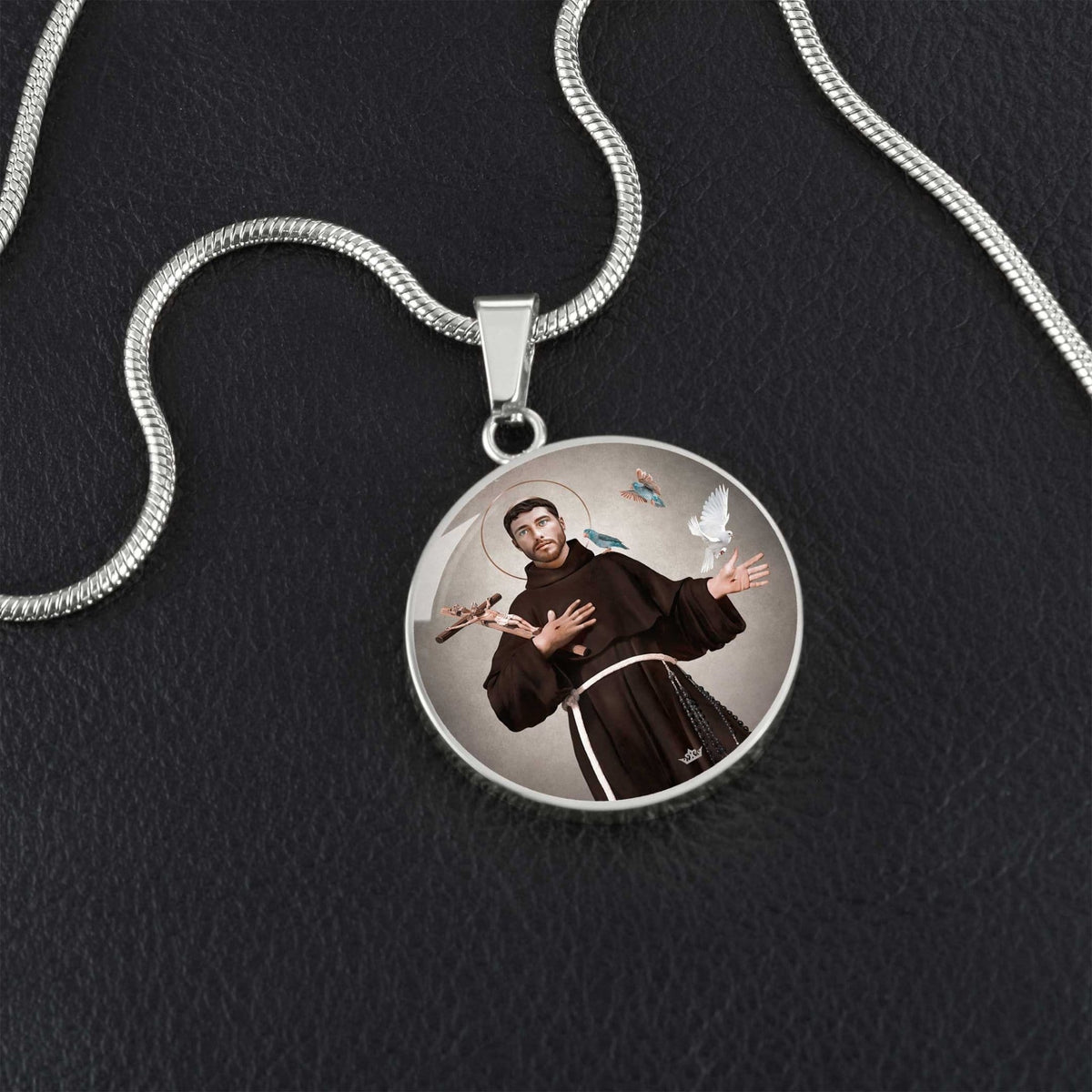 St. Francis of Assisi Pendant Necklace Copyright VENXARA