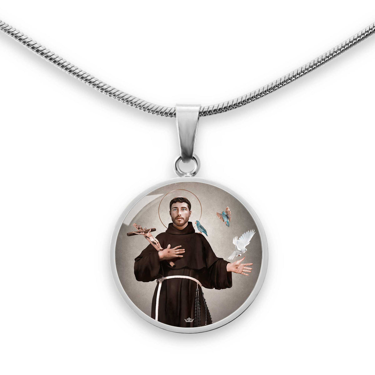 St. Francis of Assisi Pendant Necklace Copyright VENXARA