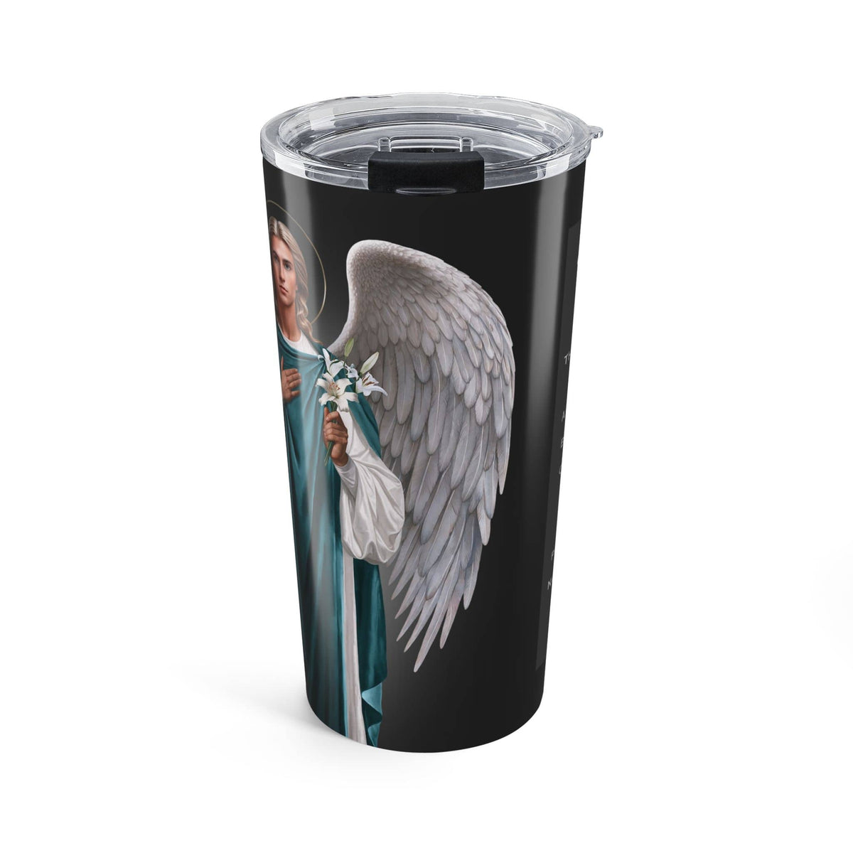 St. Gabriel the Archangel Ave Maria Prayer Tumbler (Ash 20 oz) Copyright VENXARA