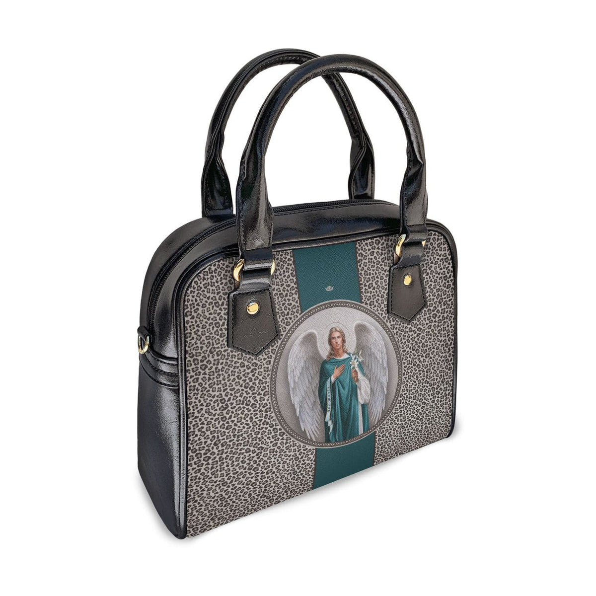 St. Gabriel the Archangel Medallion Handbag (Leopard) Copyright VENXARA