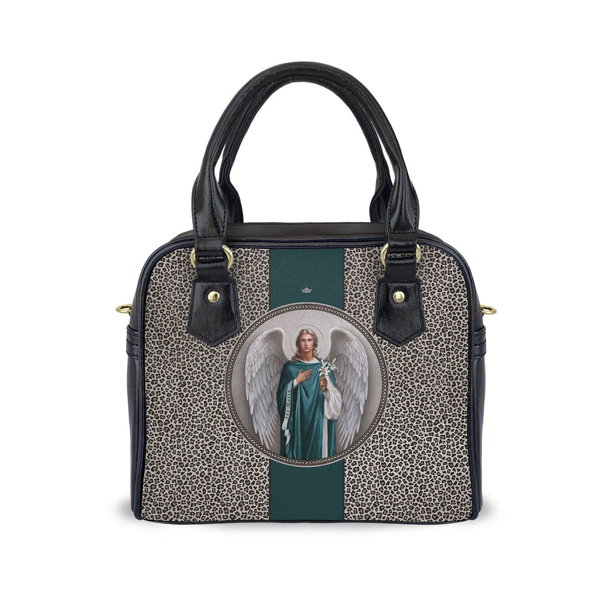 St. Gabriel the Archangel Medallion Handbag (Leopard) Copyright VENXARA