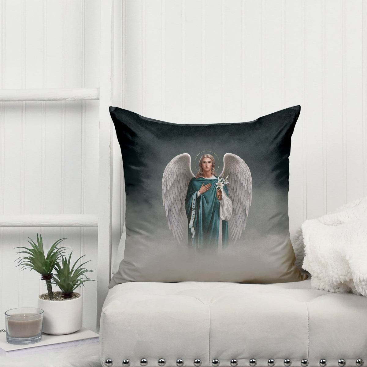 St. Gabriel the Archangel Pillow (Cloudscape) Copyright VENXARA