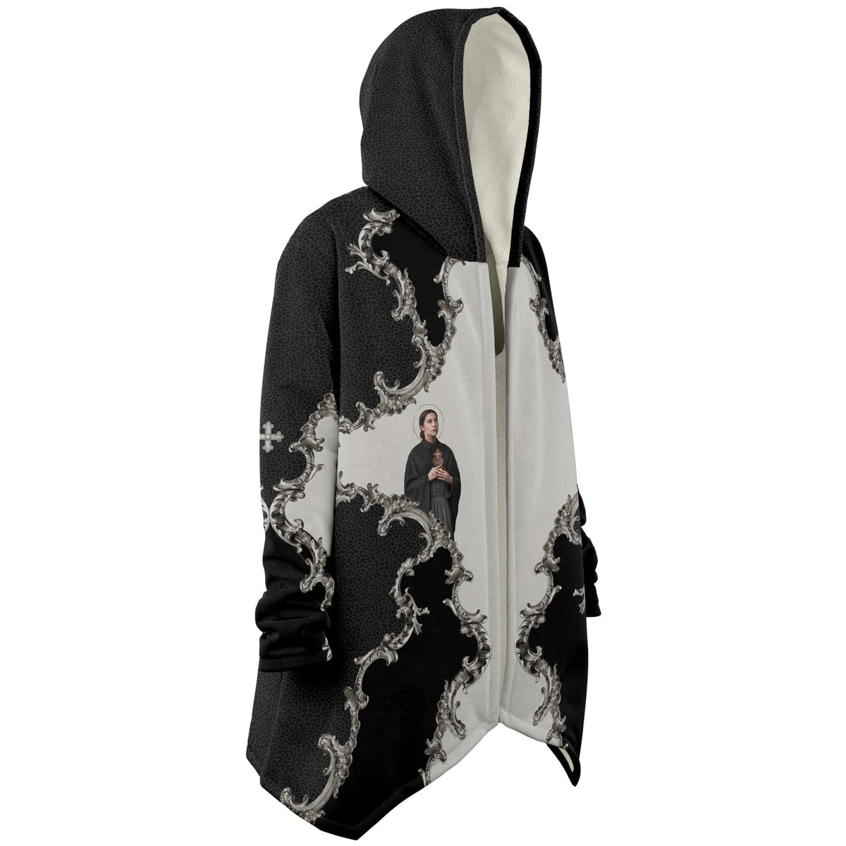 St. Gemma Galgani Microfleece Cloak (Baroque Leopard) Copyright VENXARA