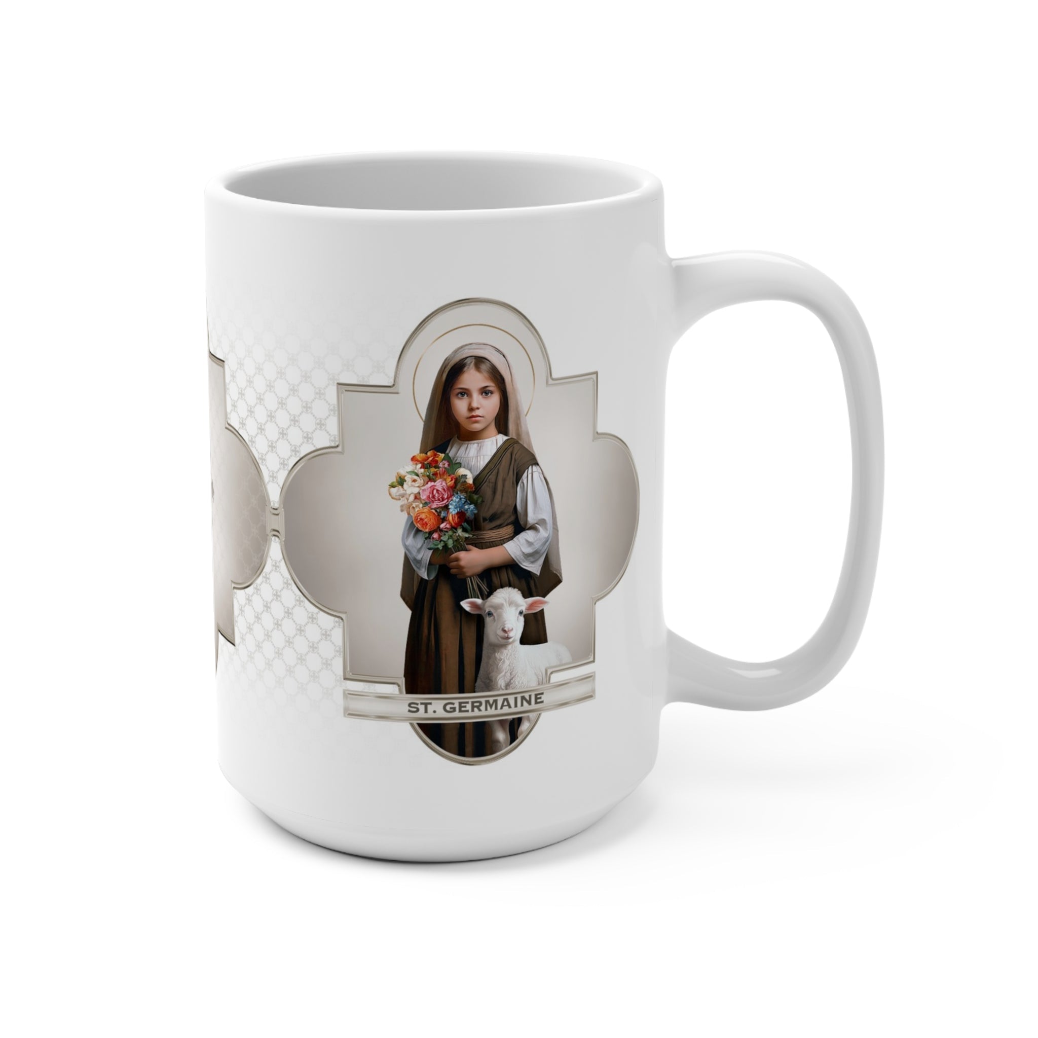 St. Germaine Cousin Ceramic Mug (White 15 oz) - VENXARA®