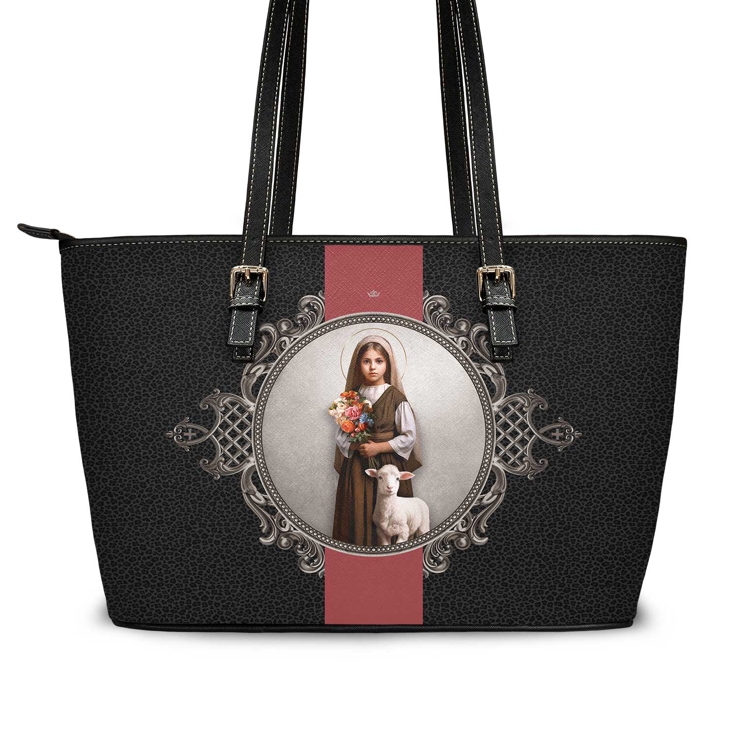 St. Germaine Cousin Medallion Tote Bag (Black Leopard) - VENXARA®