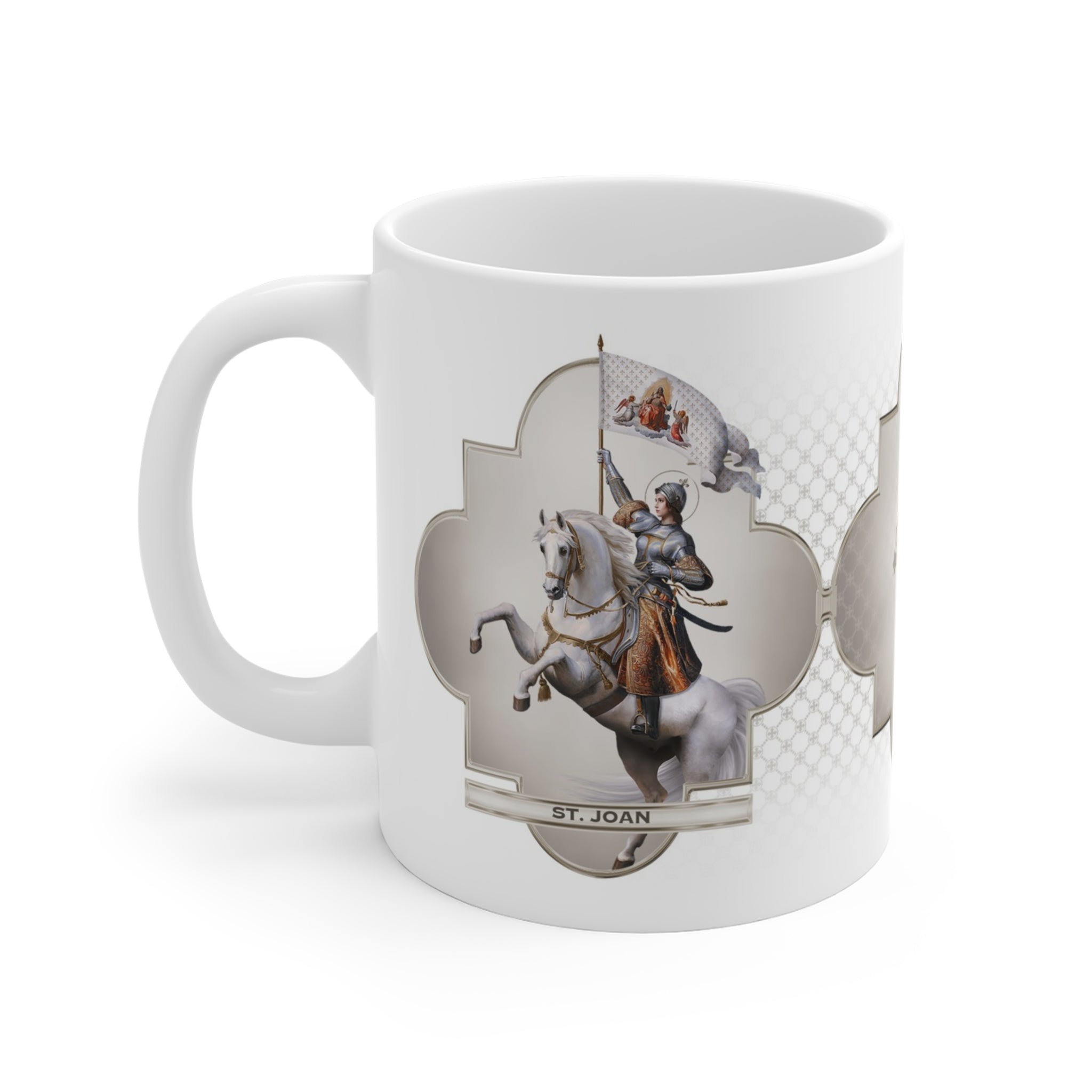 St. Joan of Arc Ceramic Mug (White 11 oz) - VENXARA®