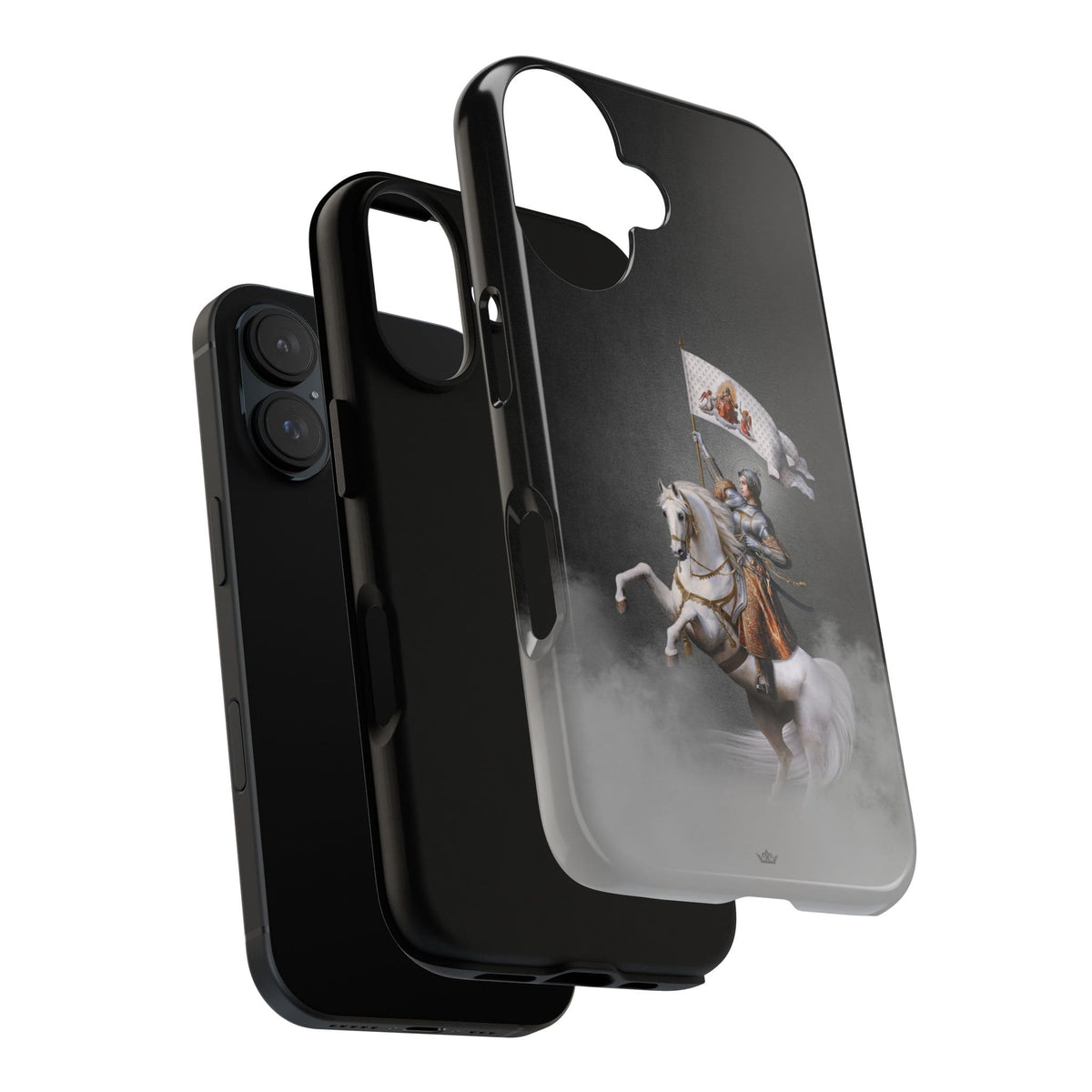 St. Joan of Arc in Battle Hard Phone Case (Dark) Copyright VENXARA