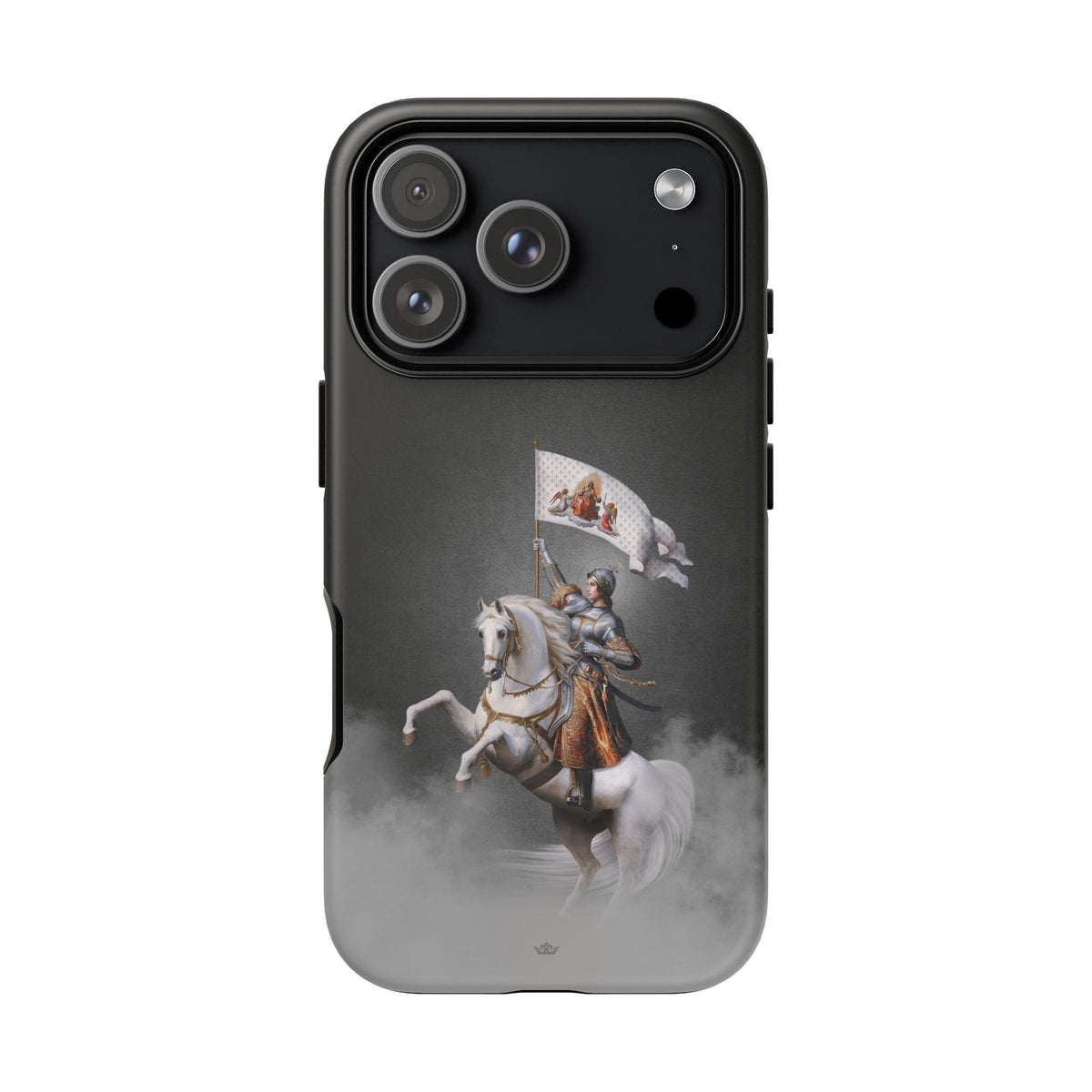 St. Joan of Arc in Battle Hard Phone Case (Dark) Copyright VENXARA
