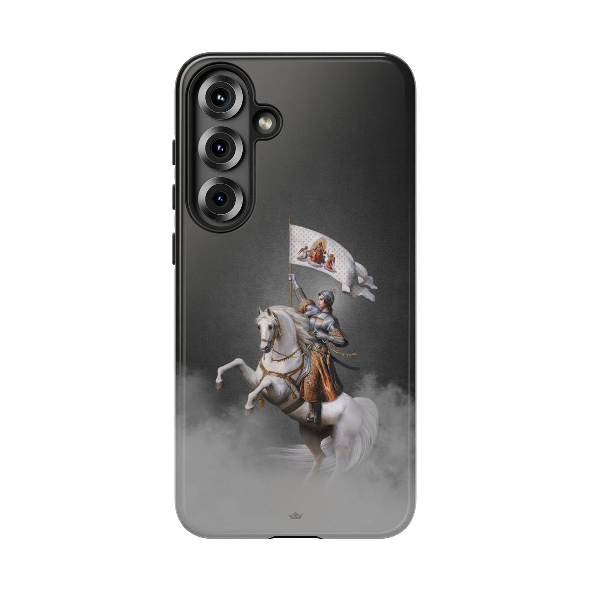 St. Joan of Arc in Battle Hard Phone Case (Dark) Copyright VENXARA