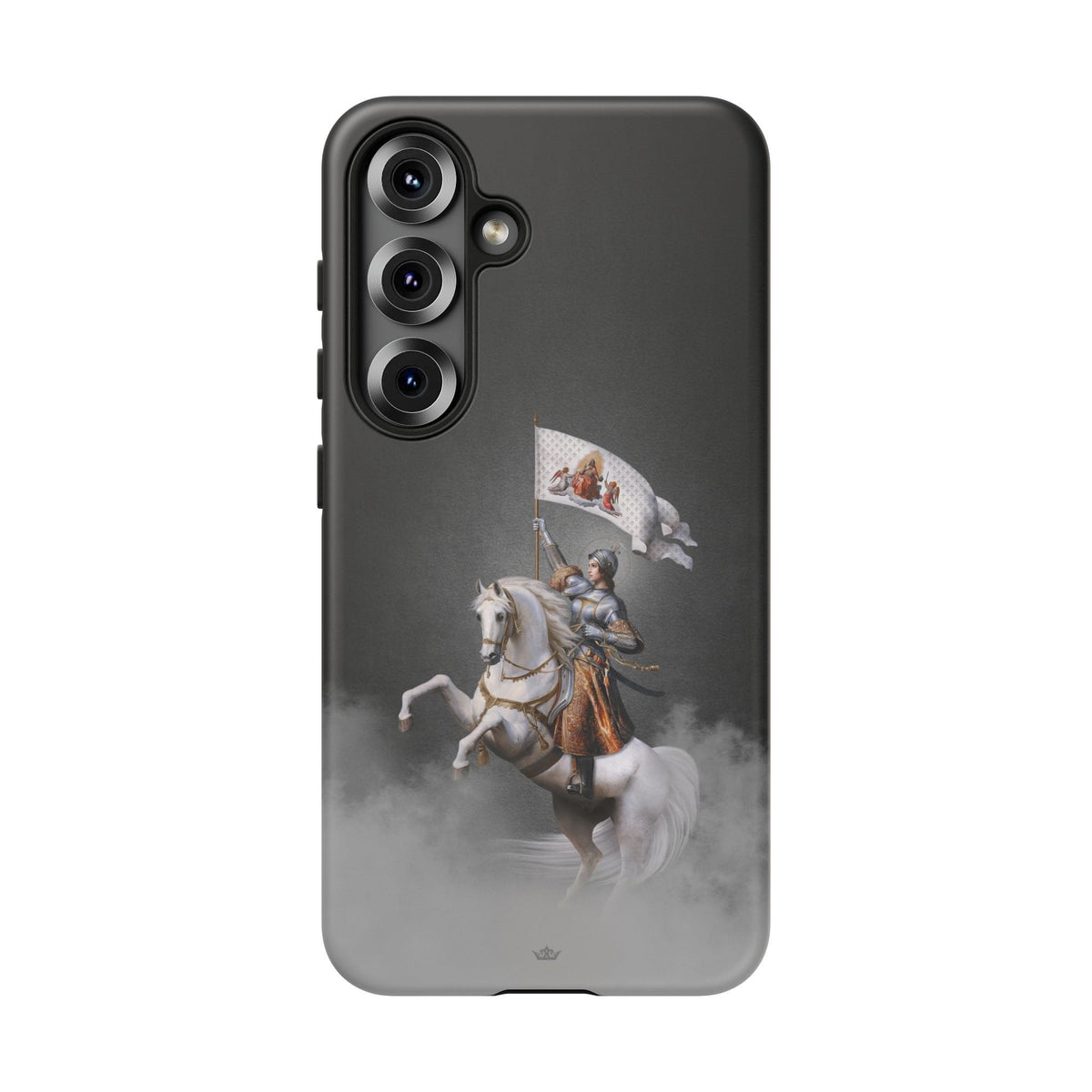 St. Joan of Arc in Battle Hard Phone Case (Dark) Copyright VENXARA
