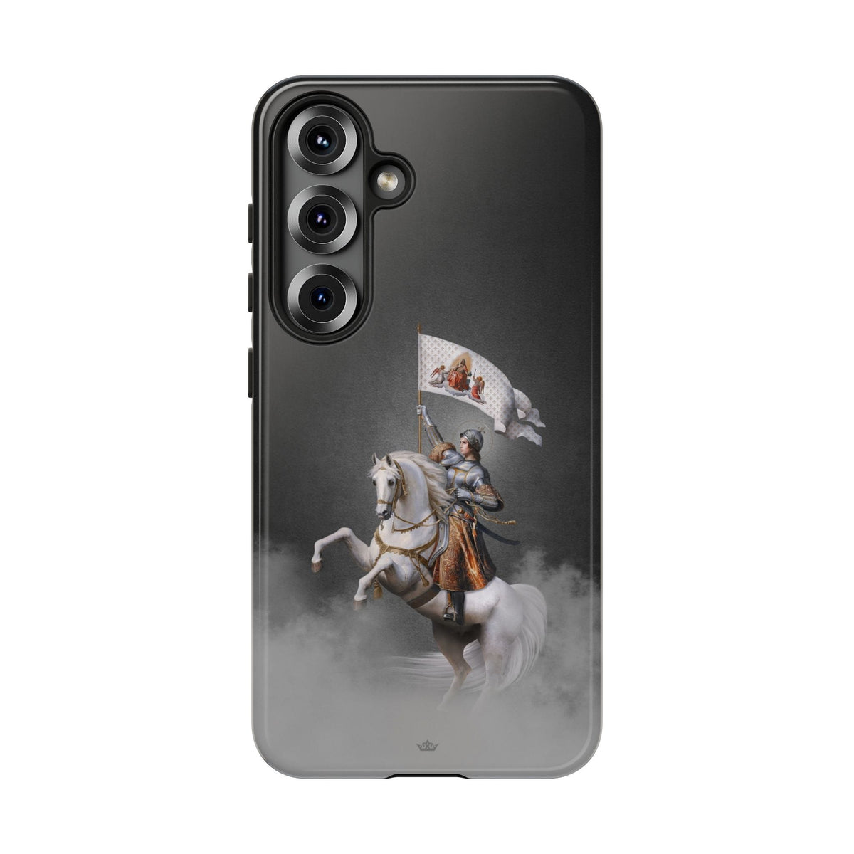 St. Joan of Arc in Battle Hard Phone Case (Dark) Copyright VENXARA