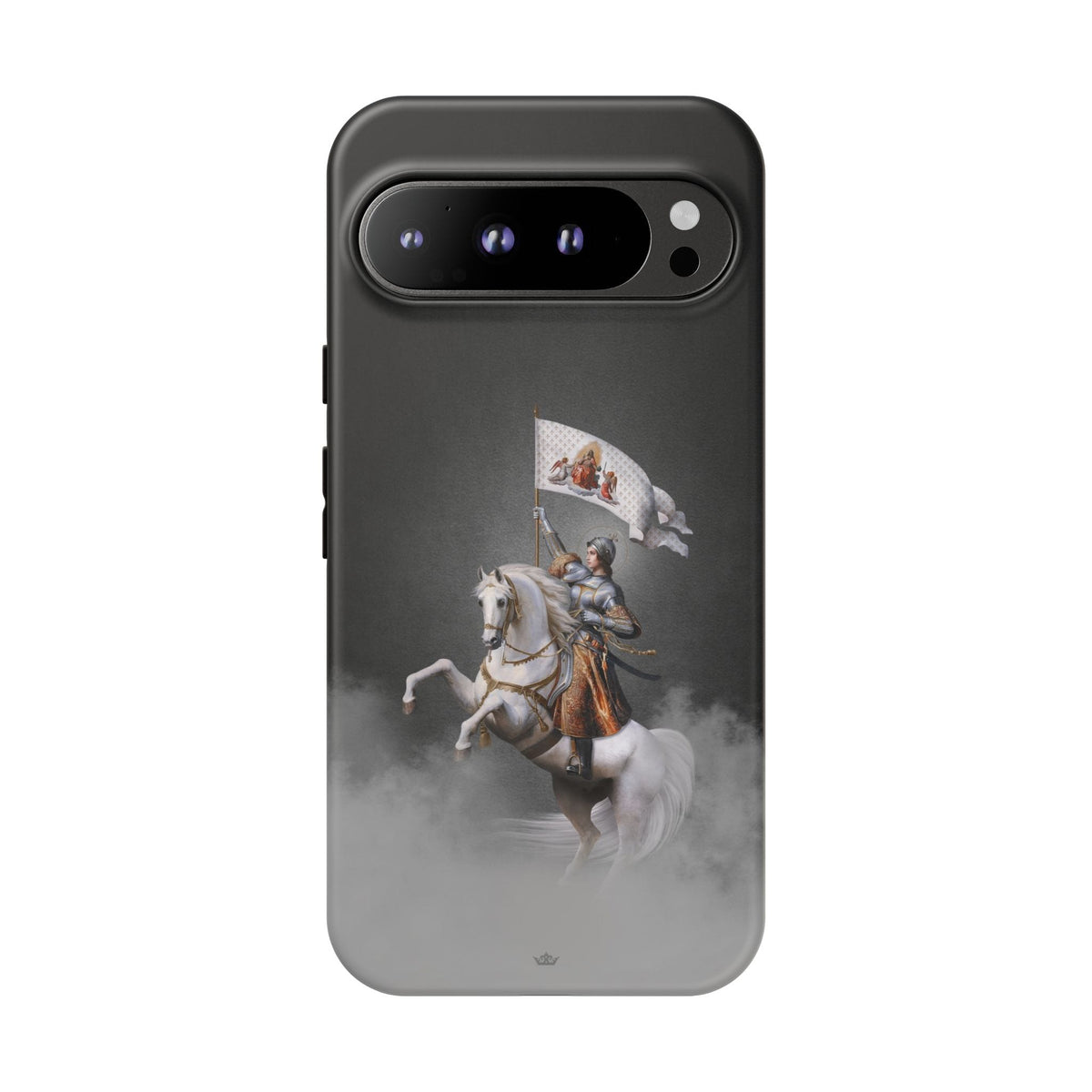 St. Joan of Arc in Battle Hard Phone Case (Dark) Copyright VENXARA